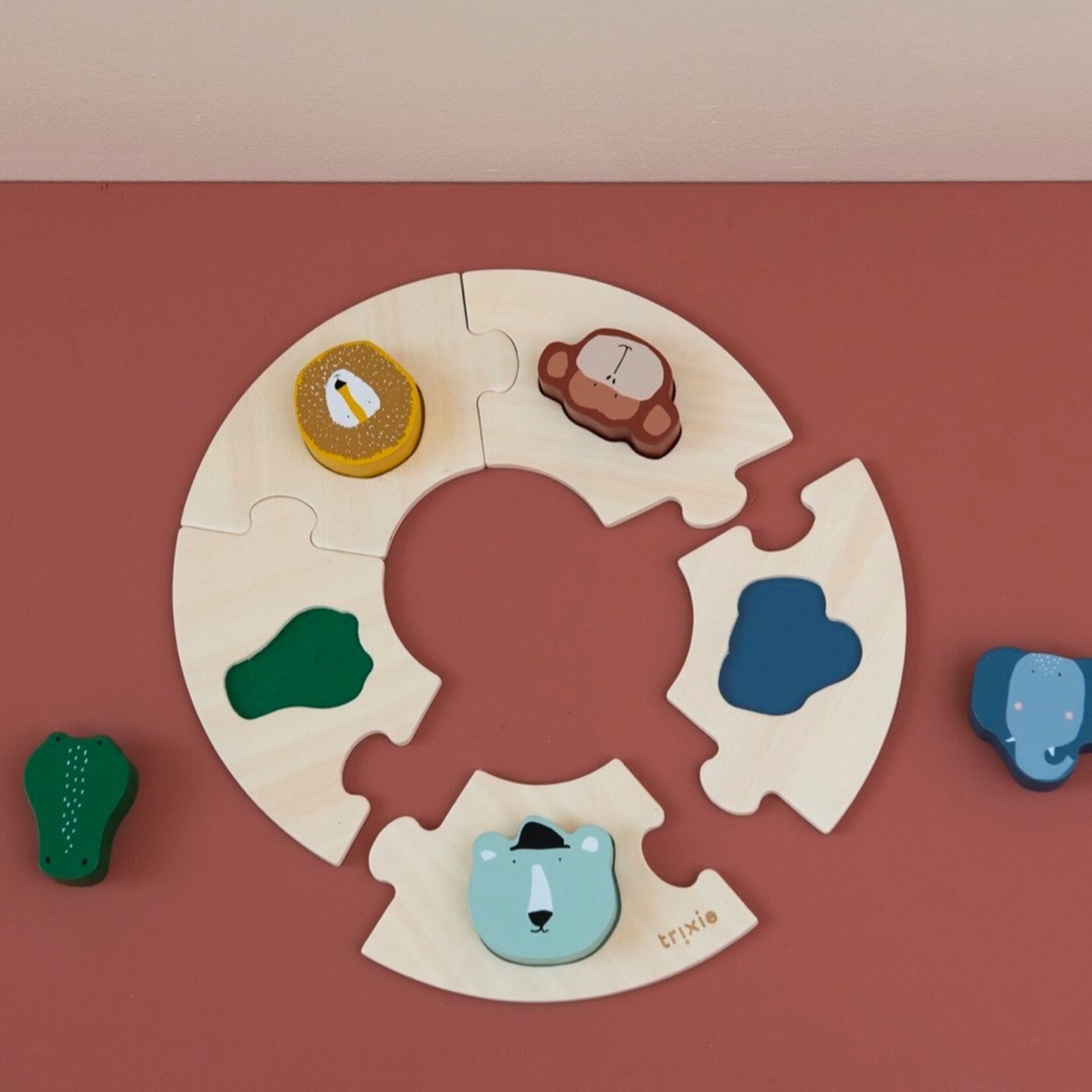 Trixie Trixie - Houten ronde puzzel