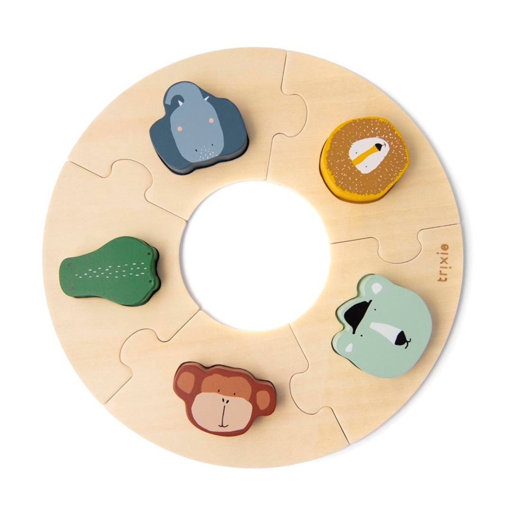 Trixie Trixie - Houten ronde puzzel