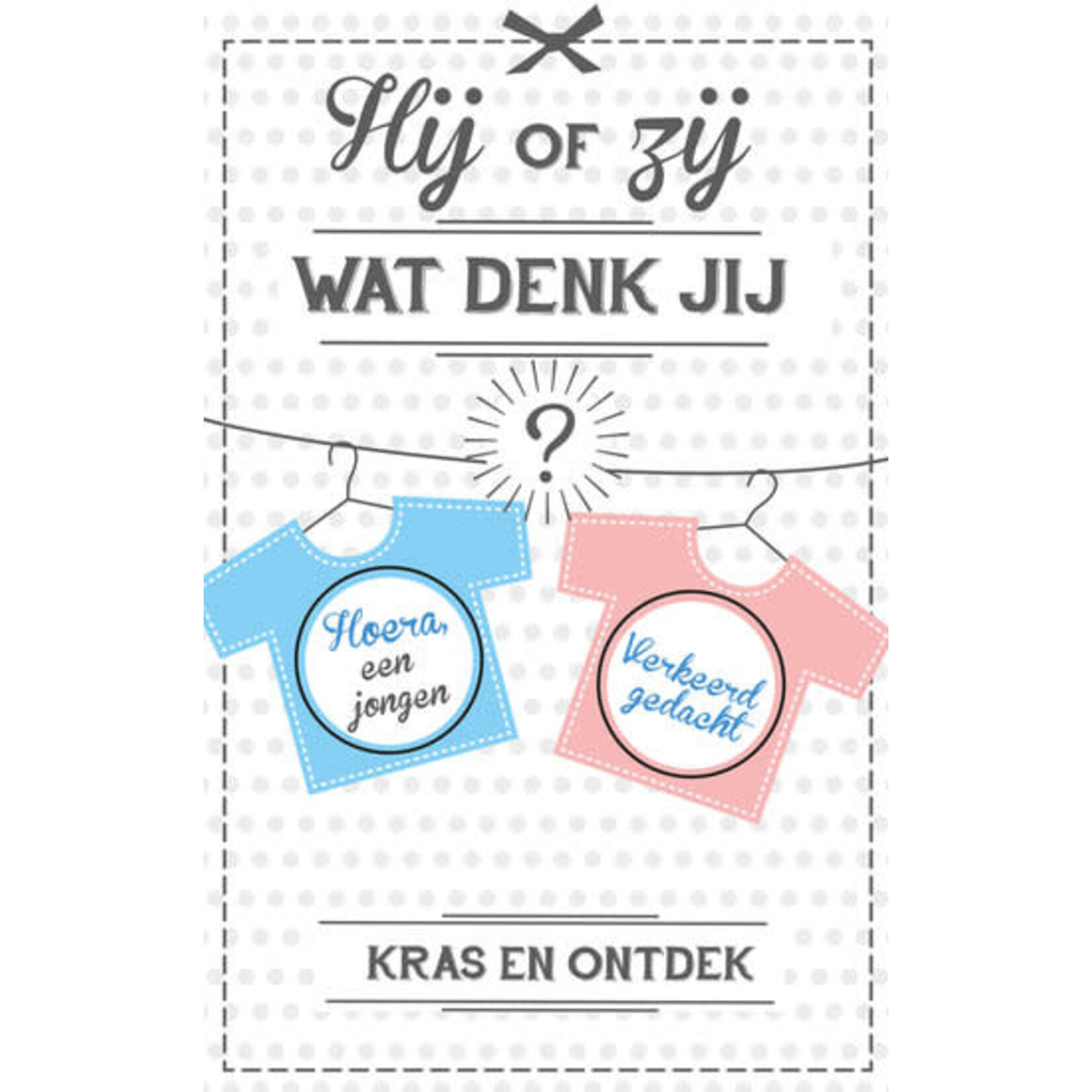 Minimou Minimou - Scratchcard/Kraskaart - Verklap het geslacht: Hoera, een jongen - 10 pack
