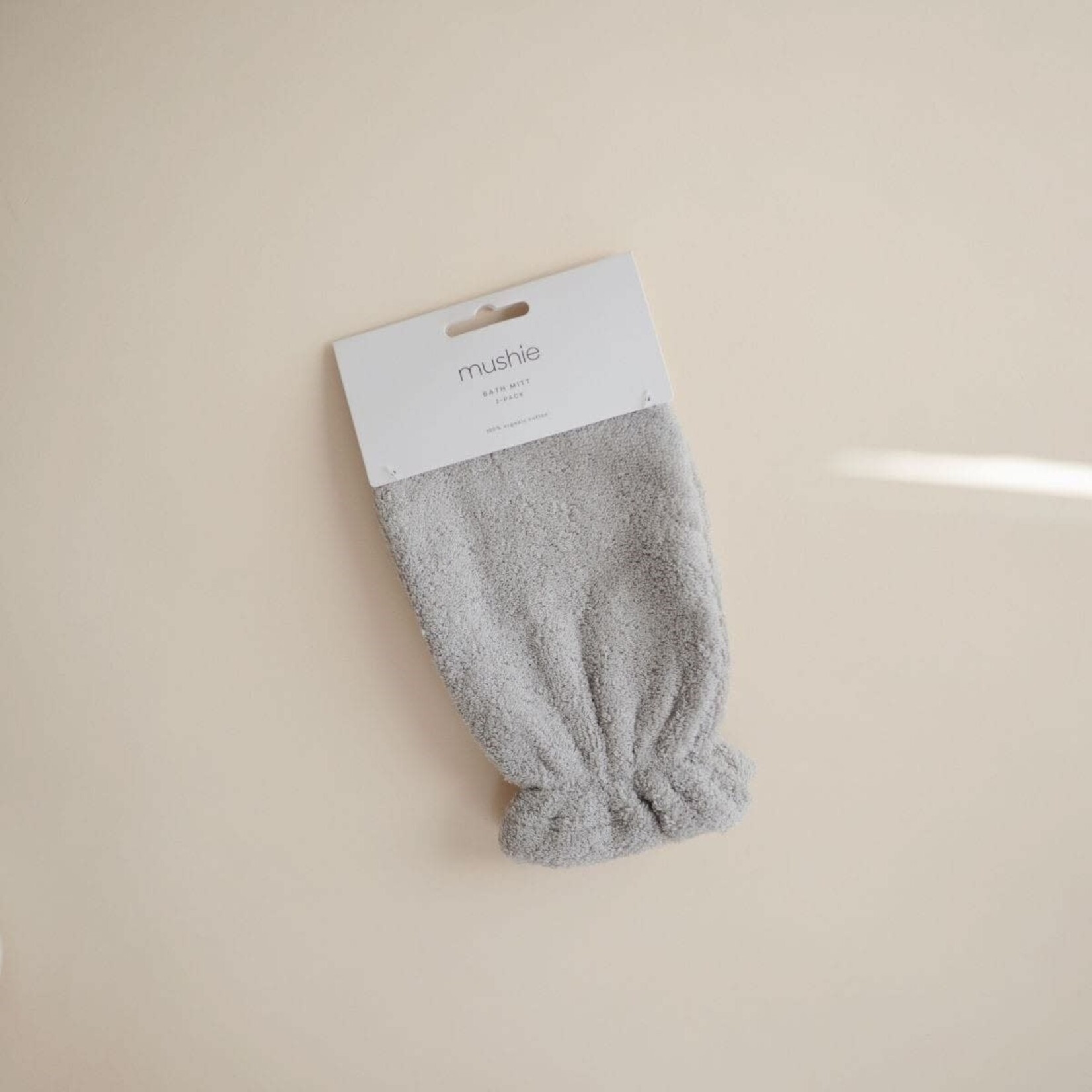 Mushie Mushie - Bath Mitt 2-Pack - Gray 24 cm