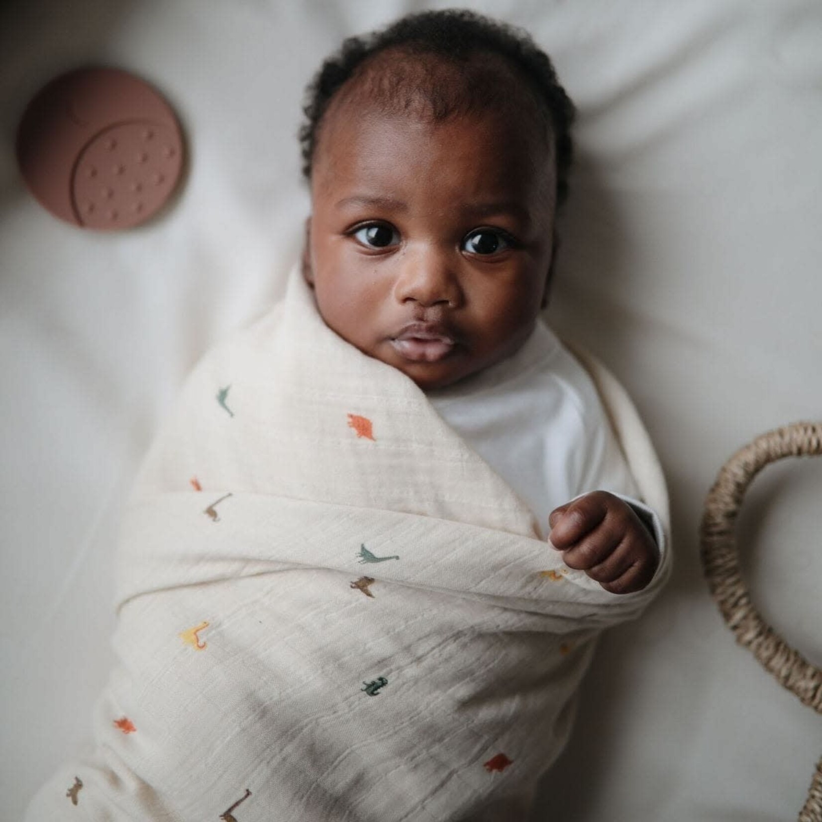 Mushie Mushie - Swaddle - Dino  - 120 cm x 120 cm