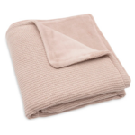 Jollein Jollein - Deken Ledikant 100x150cm Basic Knit Wild Rose/Fleece