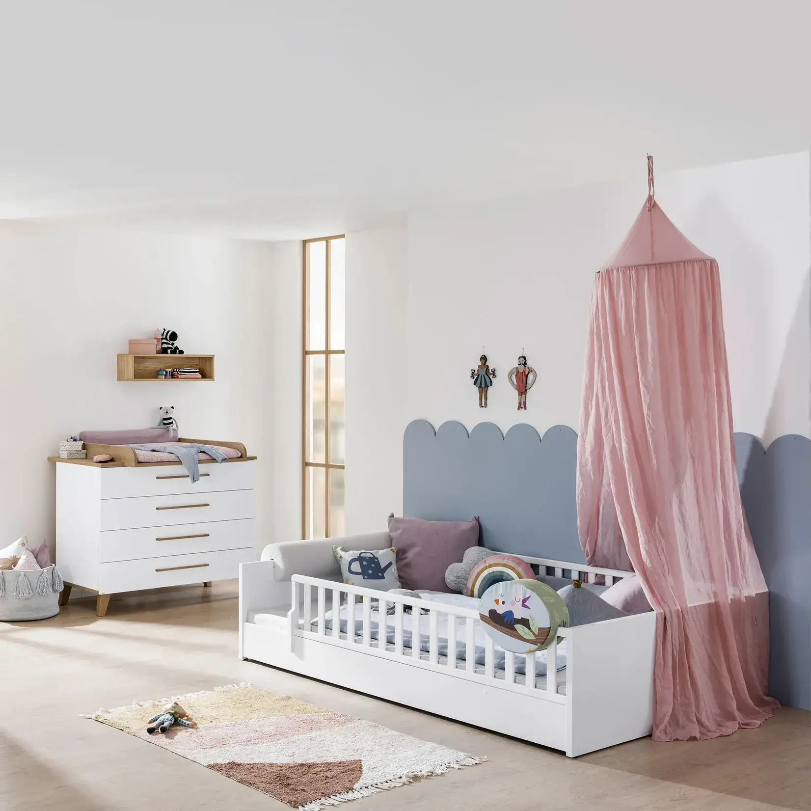 Paidi Paidi - Bed Little Flo - Krijtwit 90x200 (omvormbaar naar tienerbed)