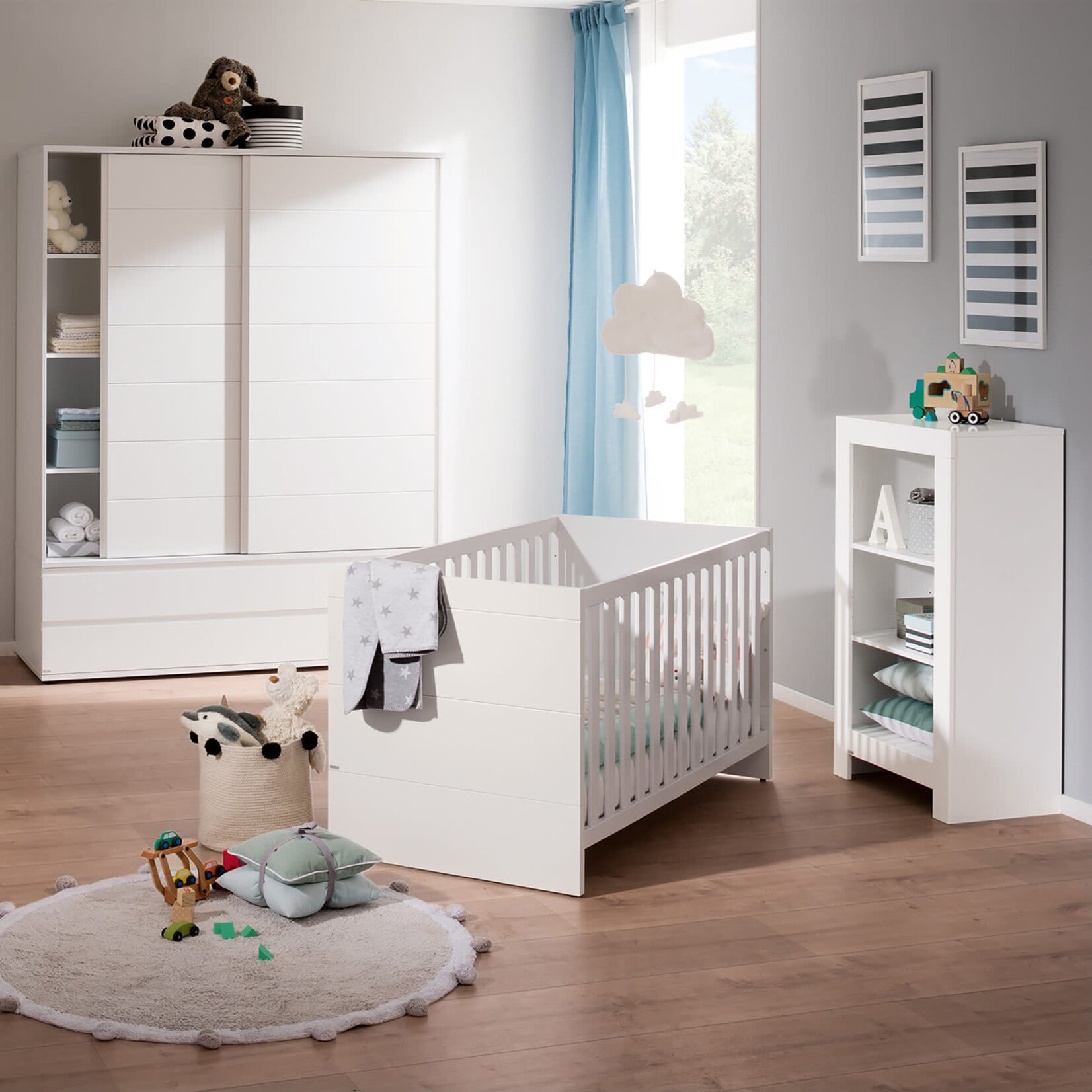 Paidi Paidi - Kleerkast met Schuifdeuren Fiona 123,5 cm -  Krijtwit