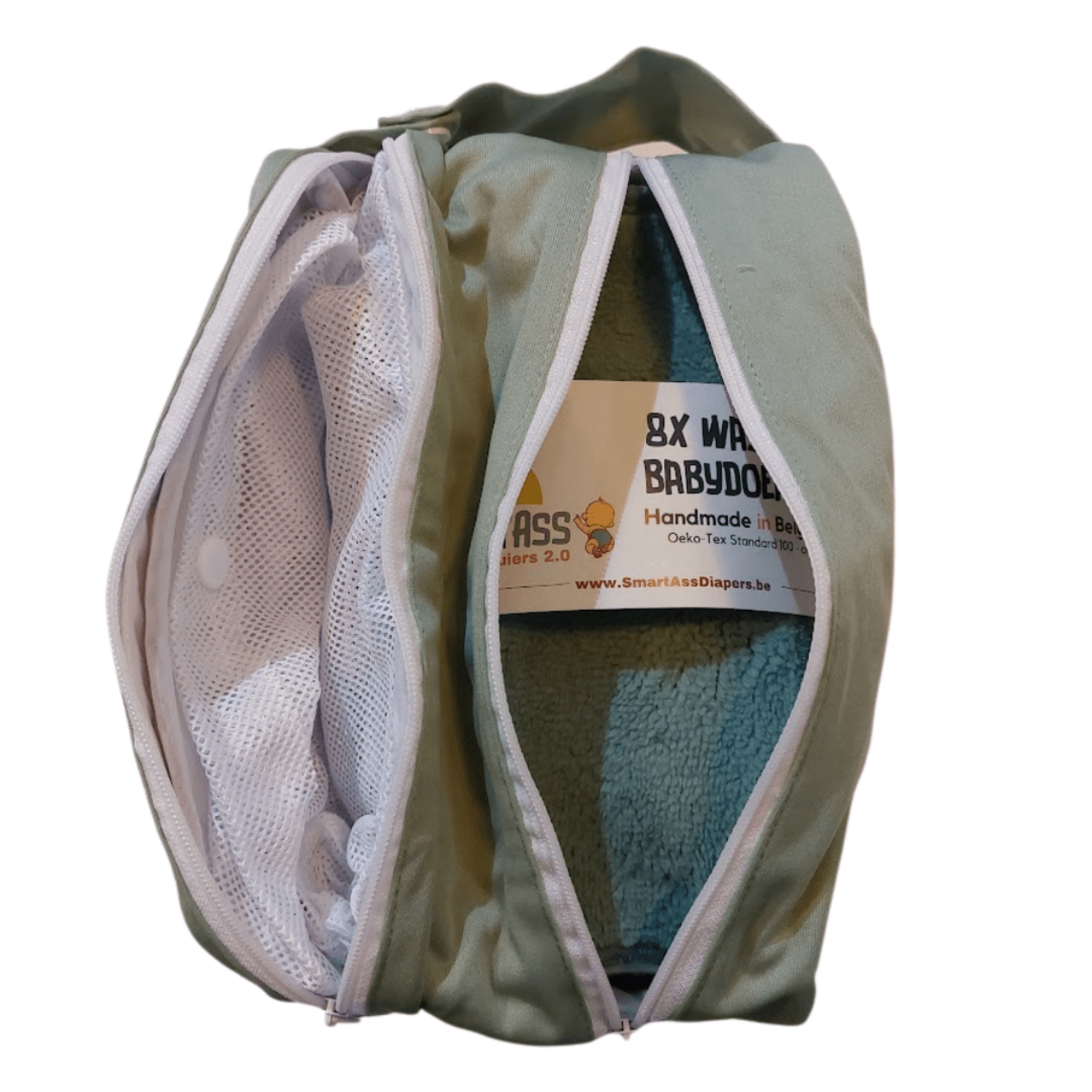 SmartAss SmartAss - Set van 8x wasbare babydoekjes incl wetbag etui
