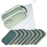 SmartAss SmartAss - Set van 8x wasbare babydoekjes incl wetbag etui