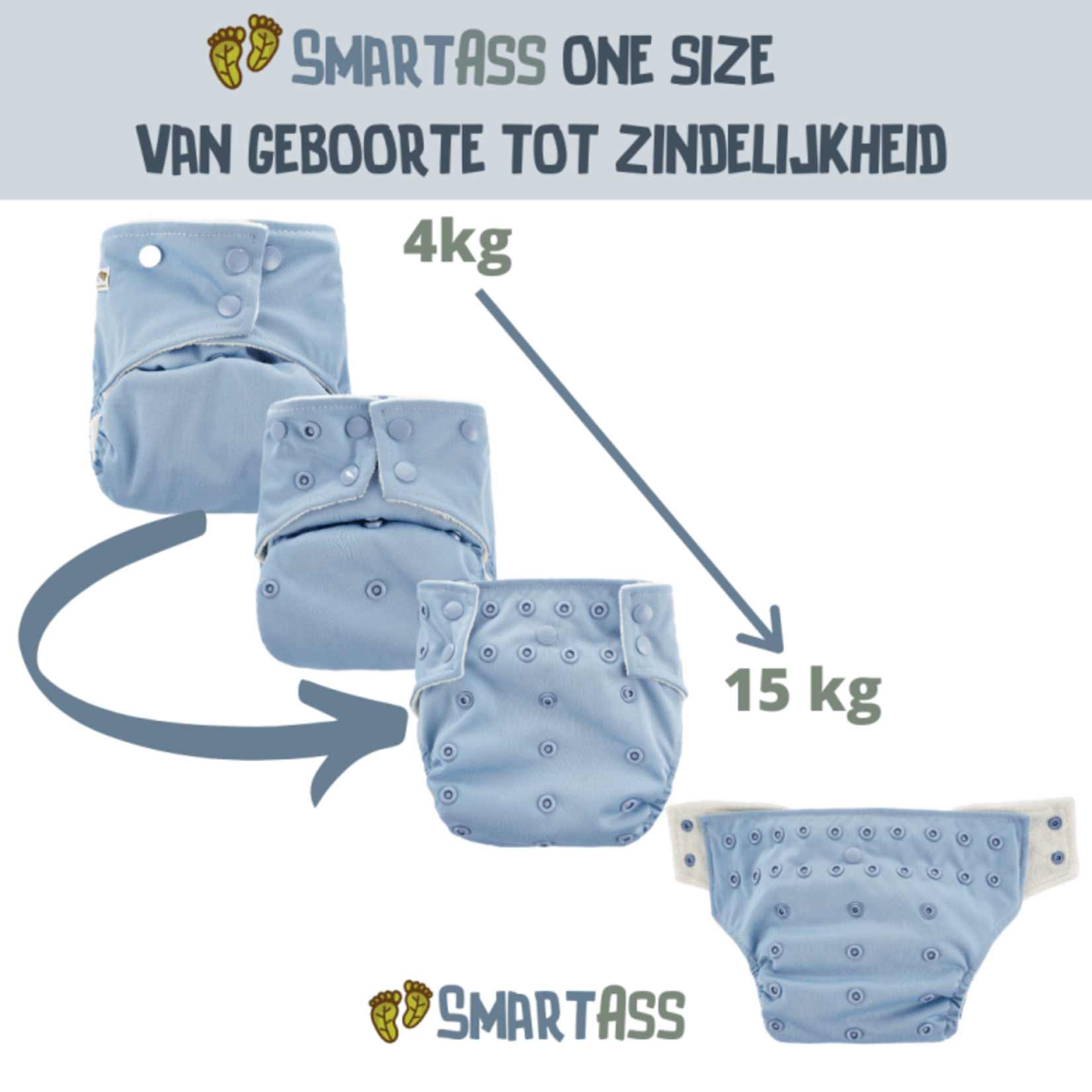 SmartAss SmartAss - Wasbare luier 2.0 (1-delig systeem) | Bamboe | 17_forestgreen