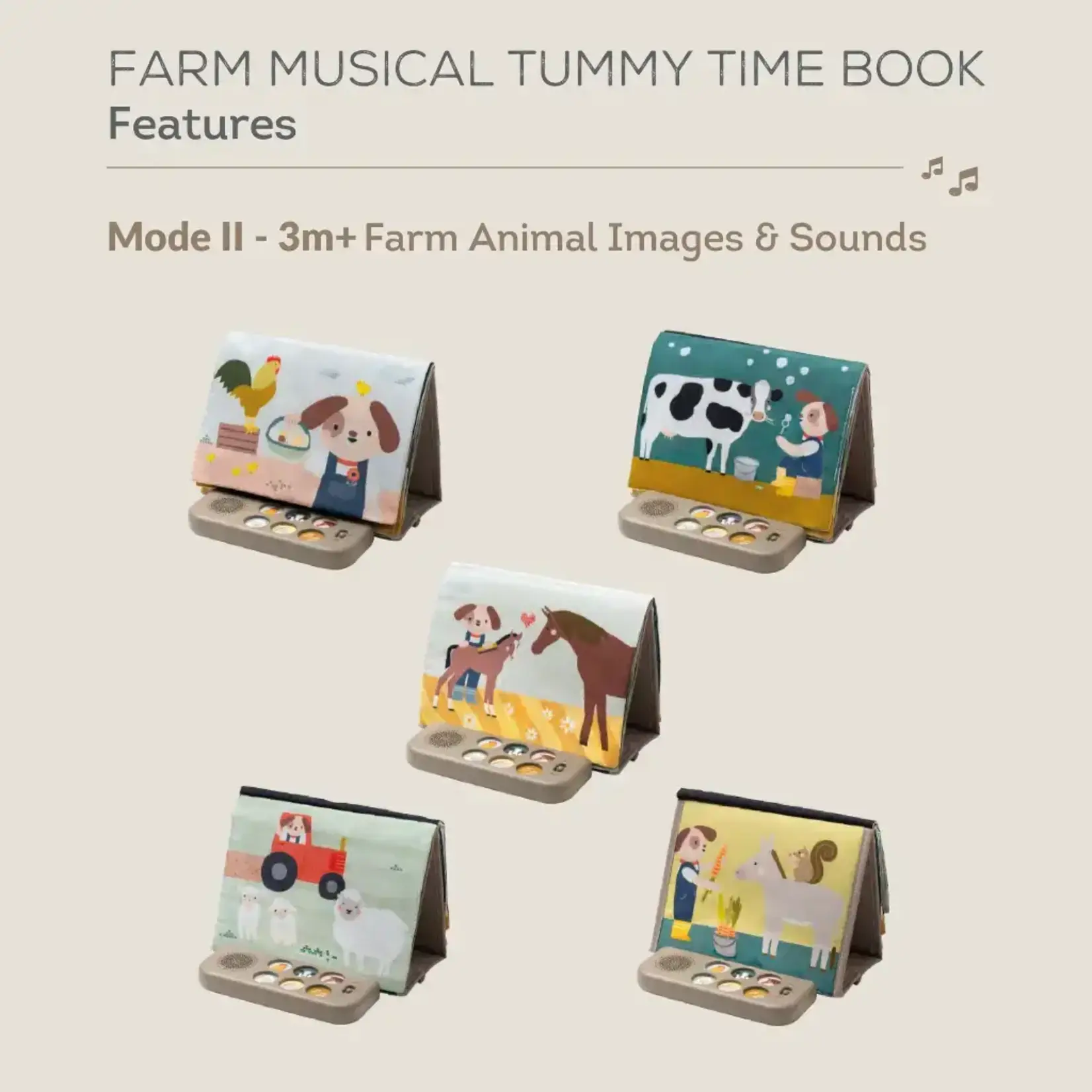 Taf Toys Taf Toys - Farm Musical Tummy-Time Book