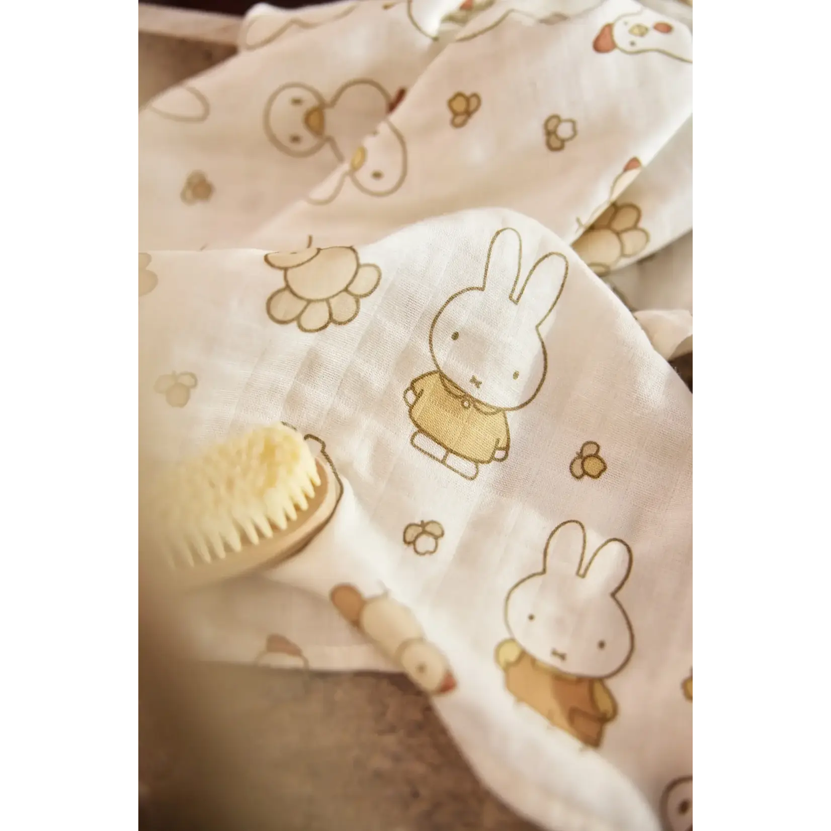 Jollein Jollein - Hydrofiele Doek Small 70x70cm - Miffy Family Farm - 3 Stuks