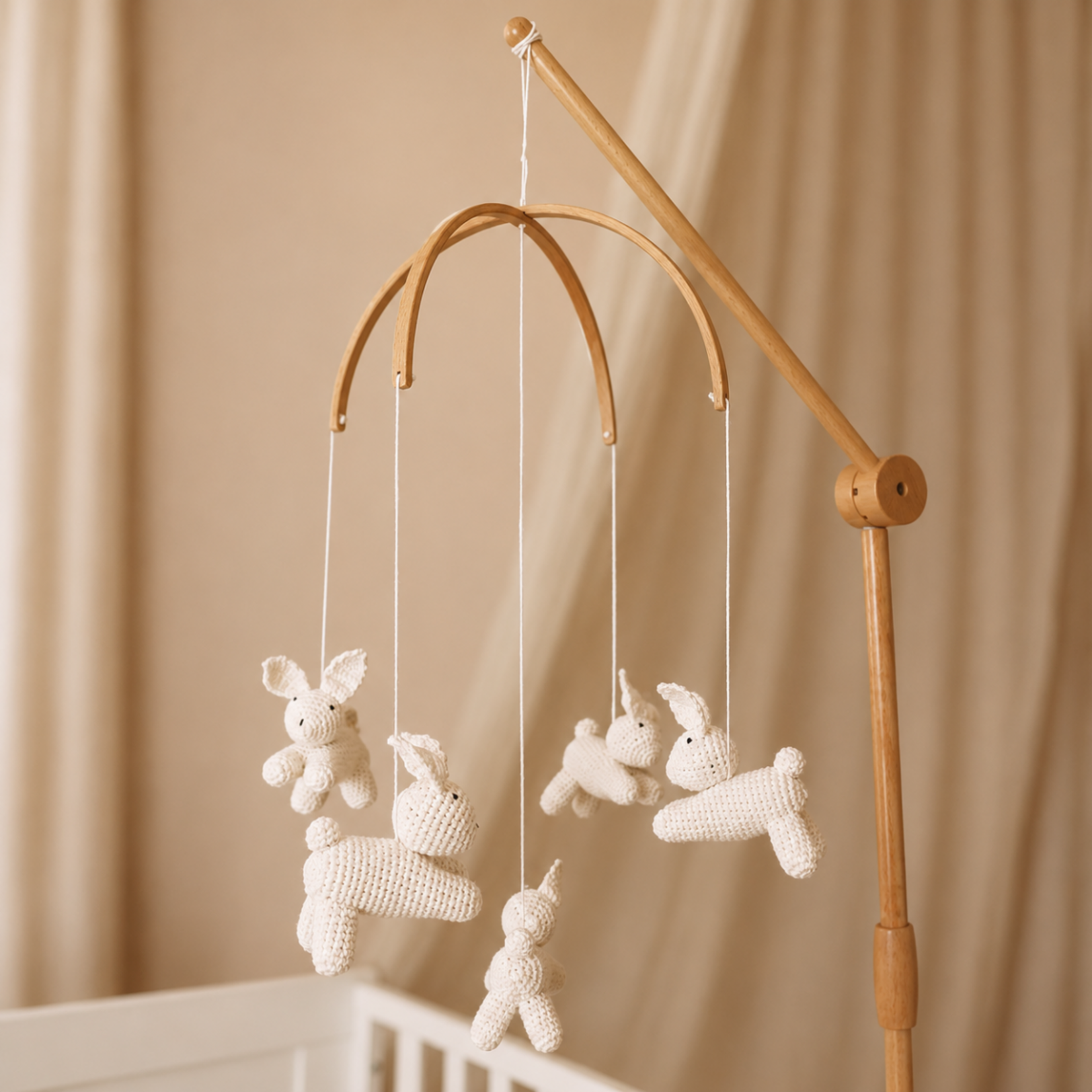 Little Loua Little Loua - Handmade Crochet Bunny baby mobile LIMITED EDITION