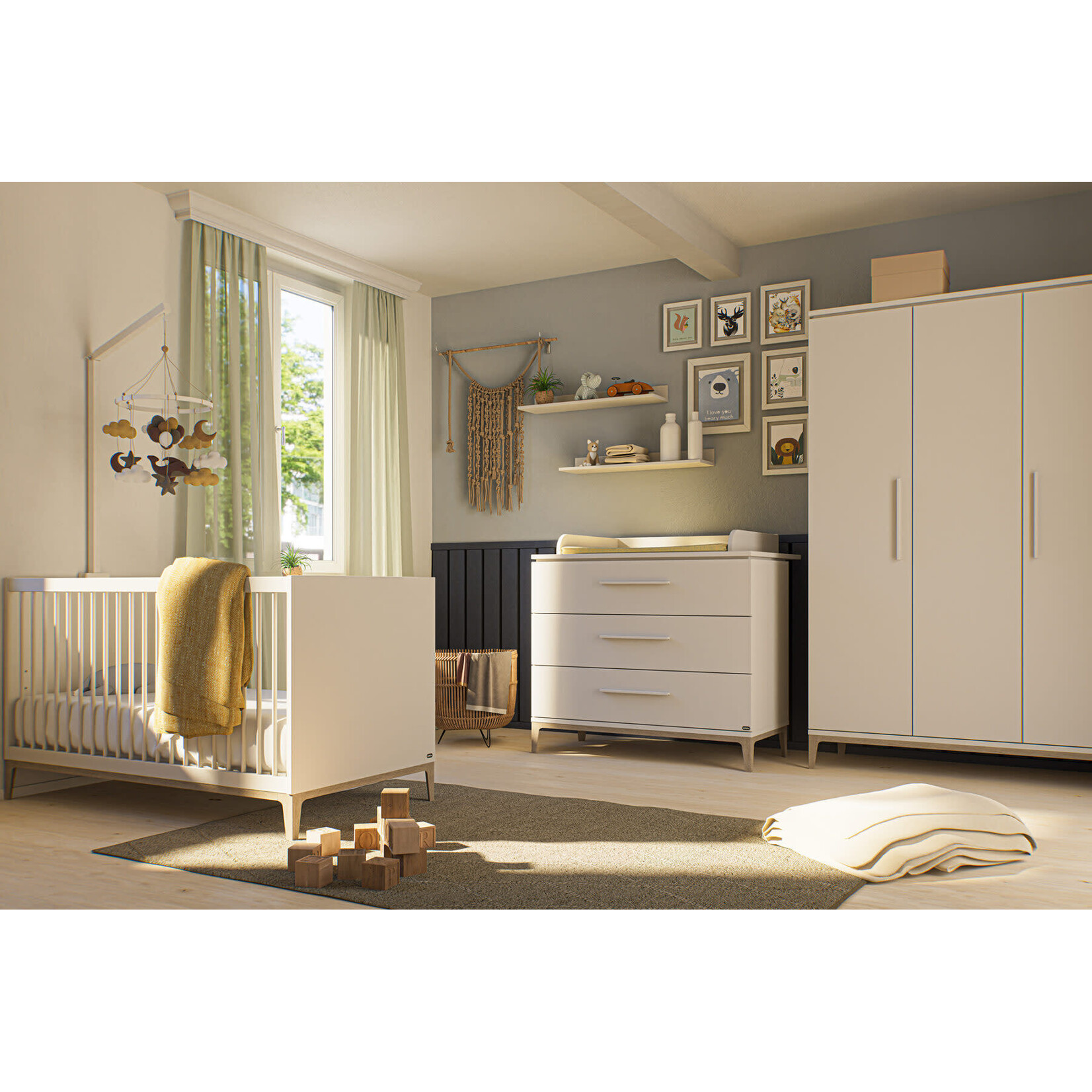 Paidi Paidi - Commode met opzetstuk Cutie-Lea  -  Offwhite/Soapy Oak