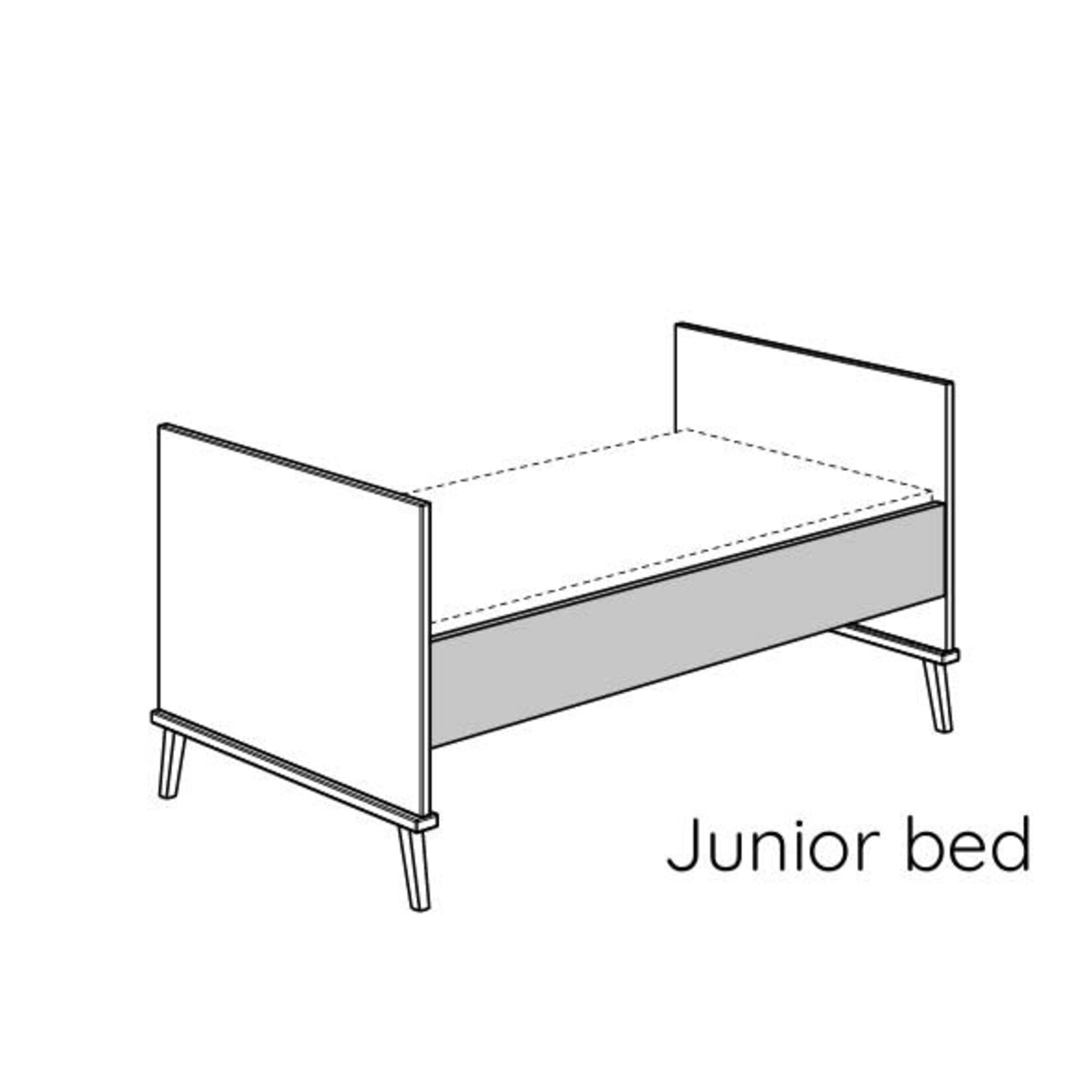 Paidi Paidi - Zijpanelen Juniorbed Cutie Lea - Offwhite