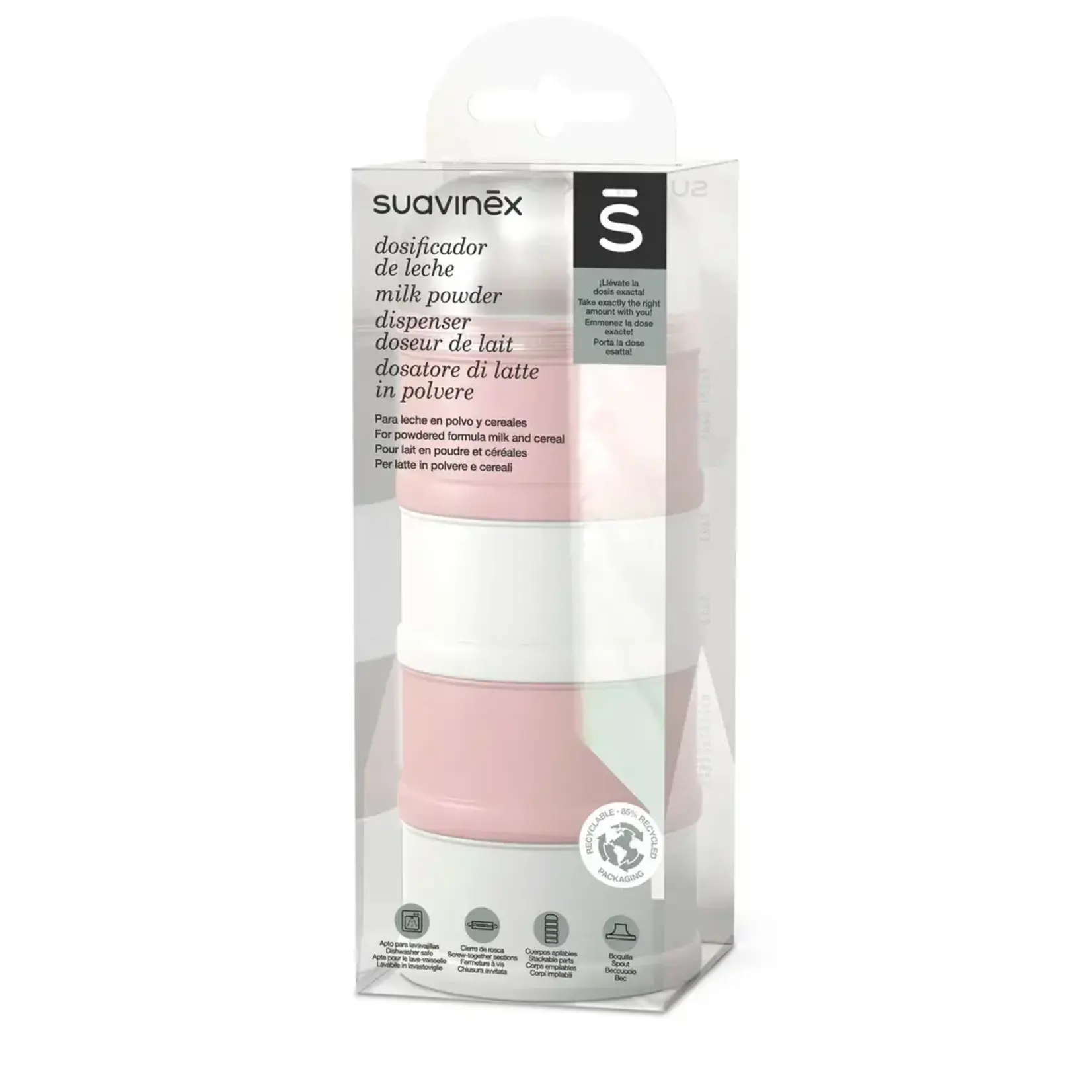 Suavinex Suavinex - Doseerdozen 4 Compartimenten Roze