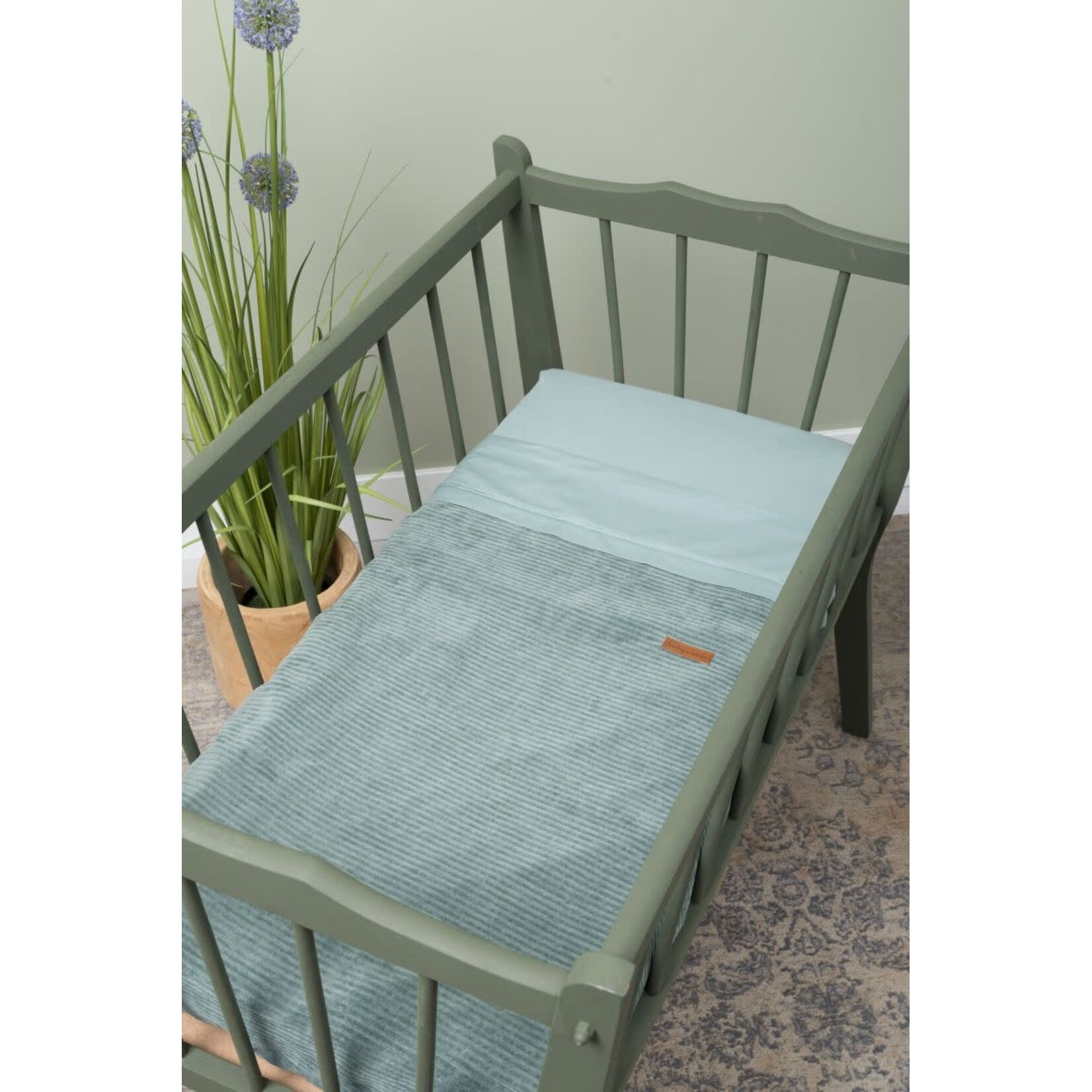 Baby's Only Baby's Only - Wiegdeken teddy Sense zeegroen