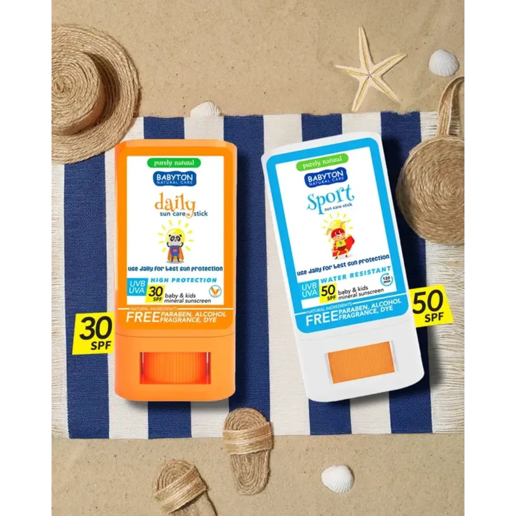 Invented 4 Kids Babyton - Natuurlijke Zonnecrème Stick 20g SPF50