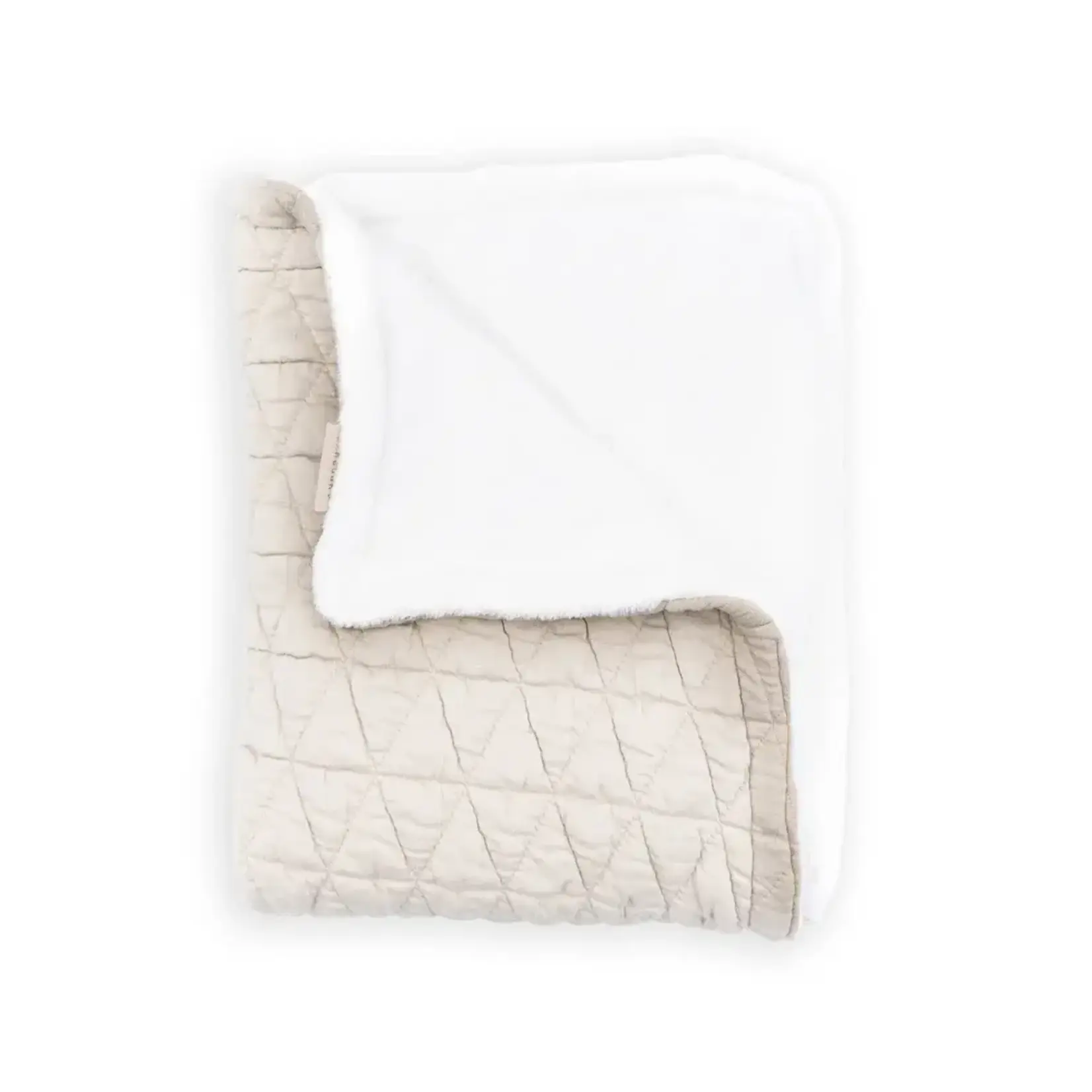 Bamboom Bamboom - Deken voor ledikant 140x100cm – Gerimpeld - dubbelzijdig van organisch bamboe + pluche Birch Sand