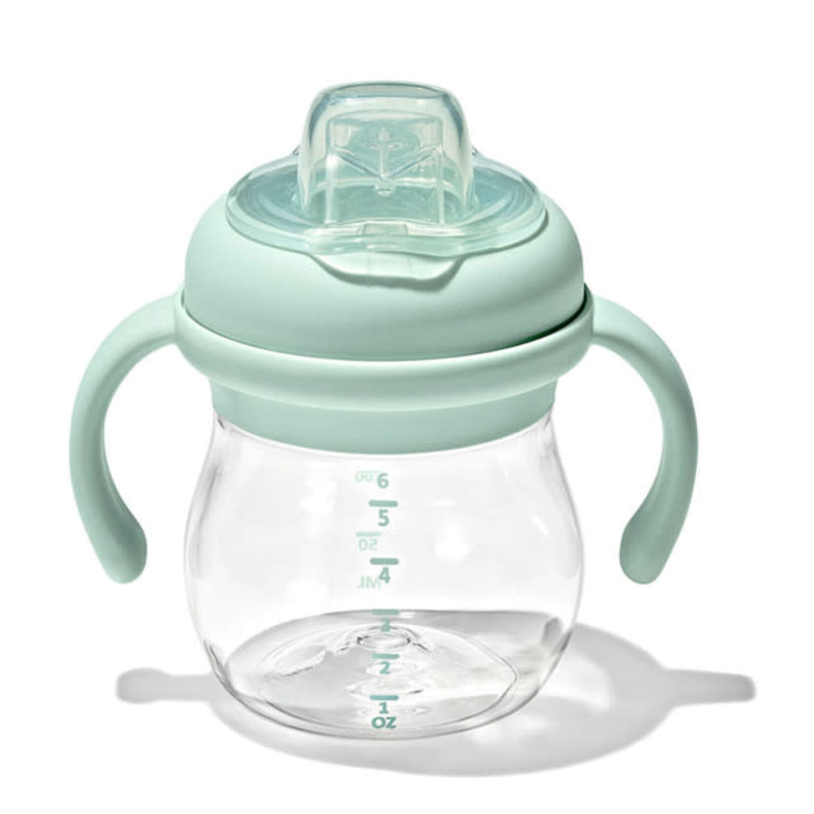 Oxo Tot Oxo Tot - Transitions Antilekbeker met zachte tuit en afneembare handvaten (150 ml) Opal