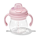 Oxo Tot Oxo Tot - Transitions Antilekbeker met zachte tuit en afneembare handvaten (150 ml) Blossom