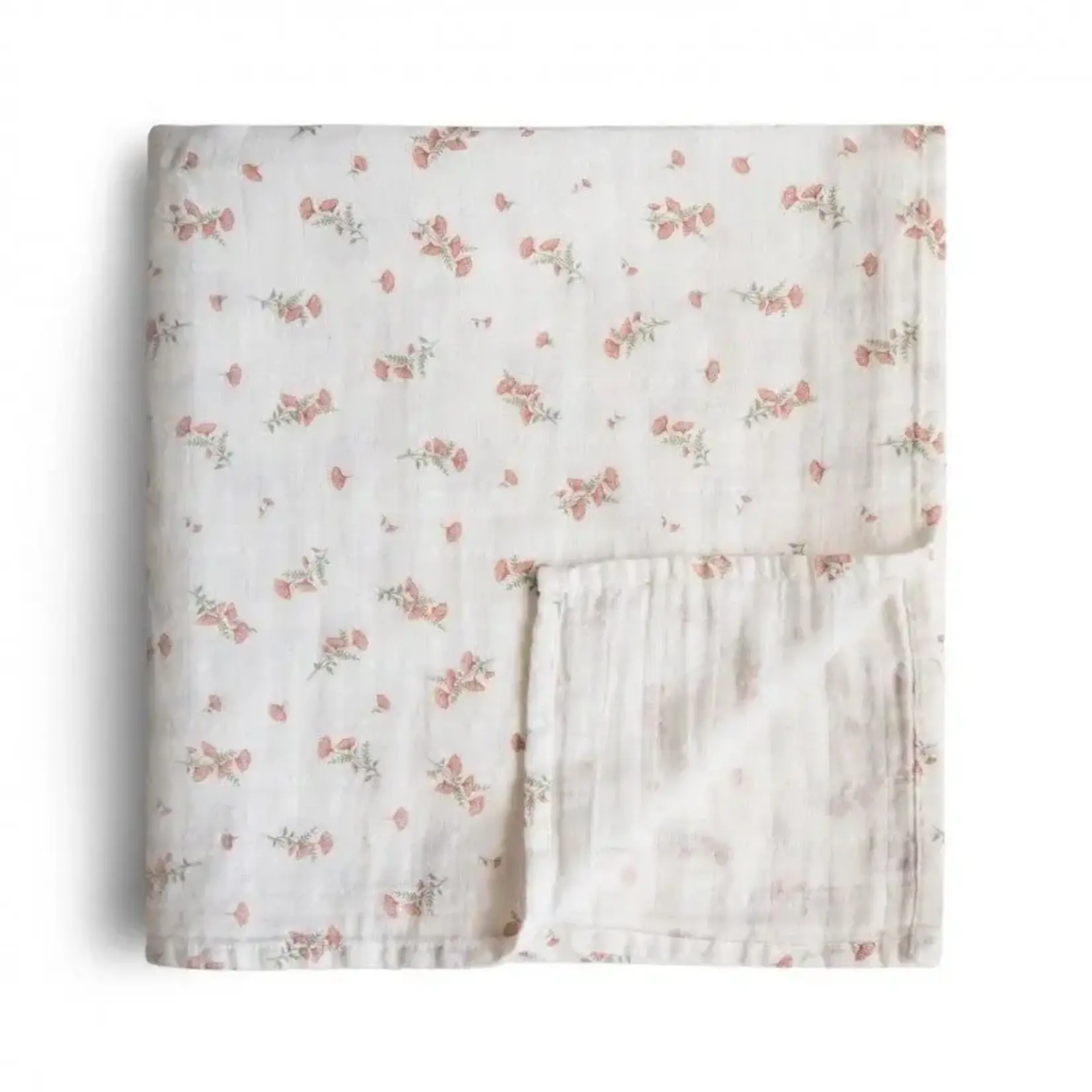Mushie Mushie - Swaddle - Pink Flower - 120Cm X 120Cm