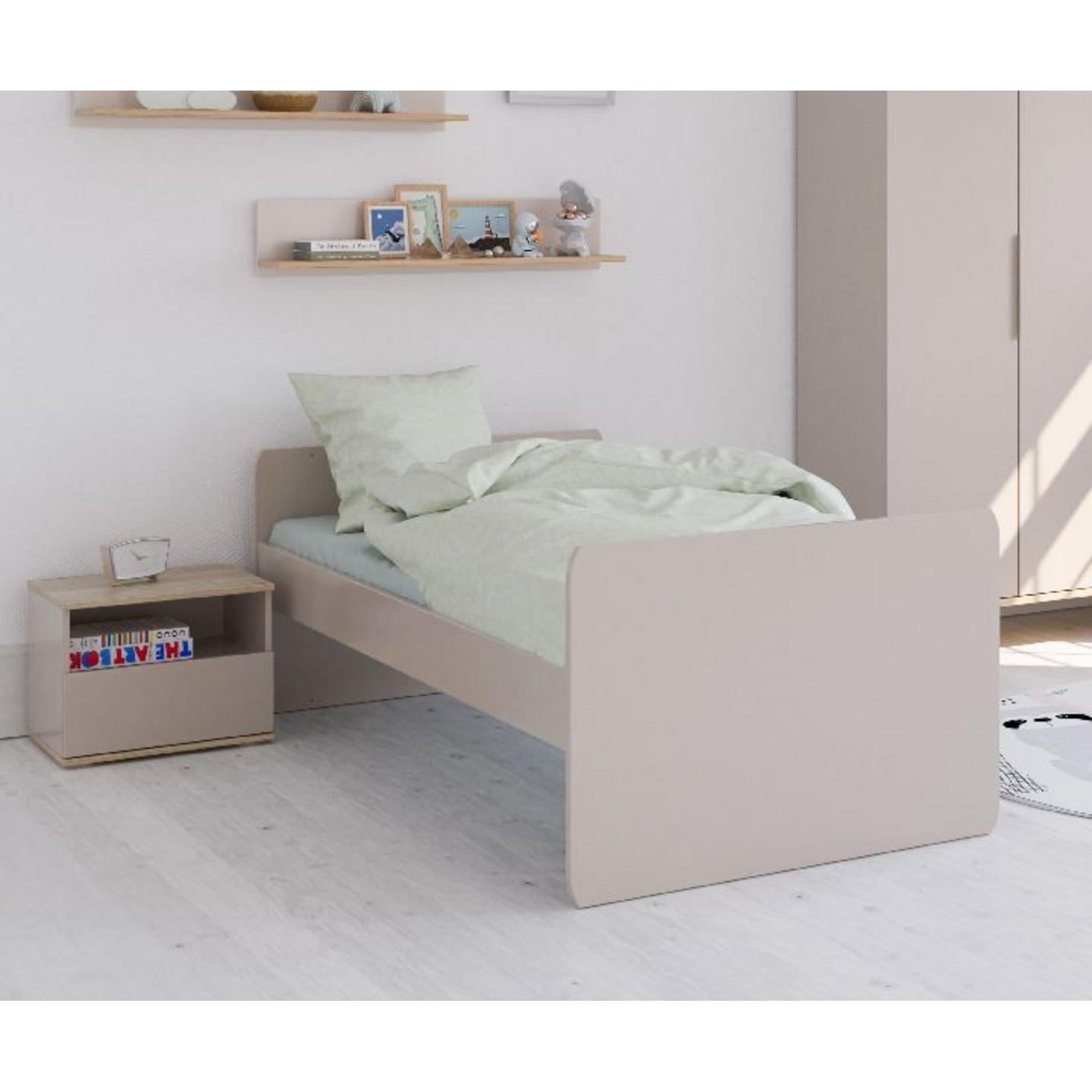 Paidi Paidi - Omvormbaar Bed Hazel 60x10 cm / 90x200 cm -  Cashmere Beige