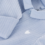 Petit Bateau Petit Bateau - Babypakje / Dors Bien (met voetjes) - Ribfluweel Blauw
