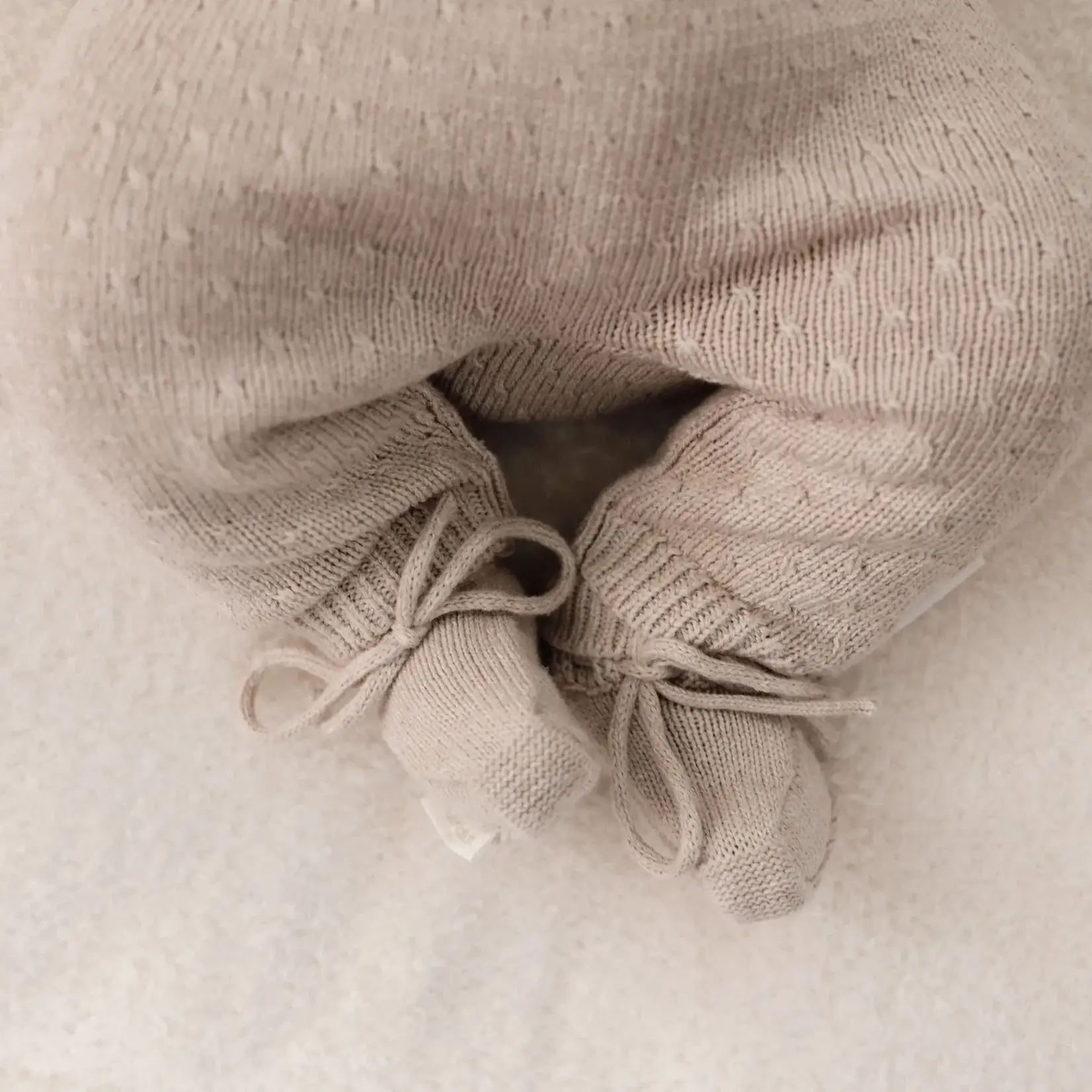 Little Dutch Little Dutch - Slofjes Newborn Naturals - Beige