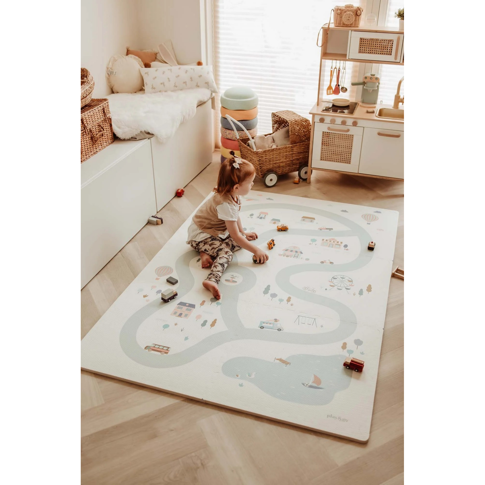 Play & Go Play & Go - tiloo / EVA Puzzelmat - Village/Terazzo 120x180 cm (6 tiles)