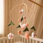 Little Loua Little Loua - Handmade Pink Bees baby mobile