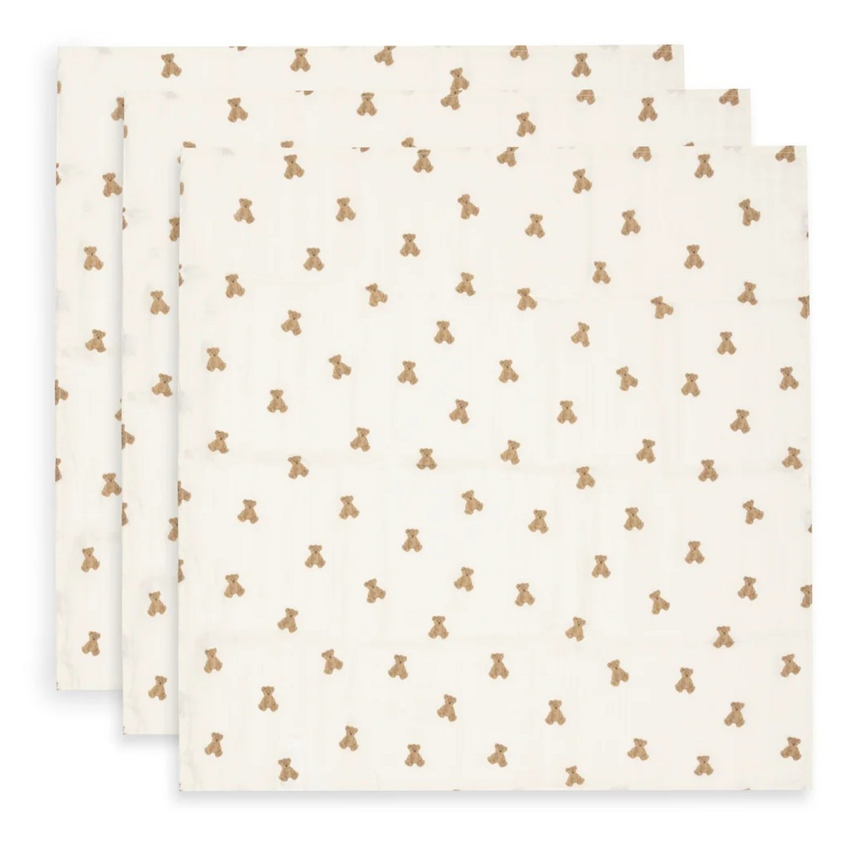 Jollein Jollein - Hydrofiele Doek Small 70x70cm Mini Teddy Bear (3pack)
