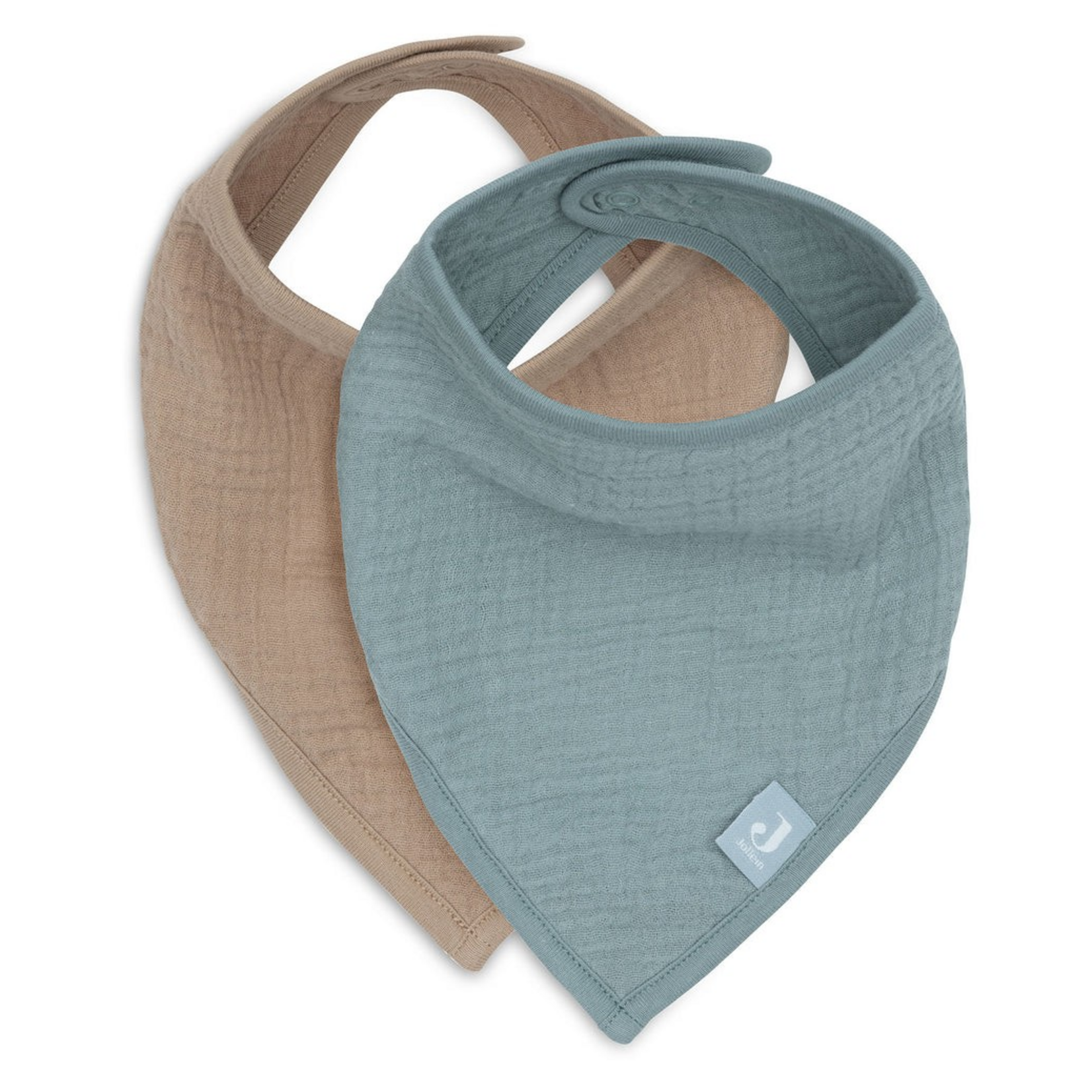 Jollein Jollein - Slab Bandana Hydrofiel - Sea Green/Biscuit - 2 Stuks