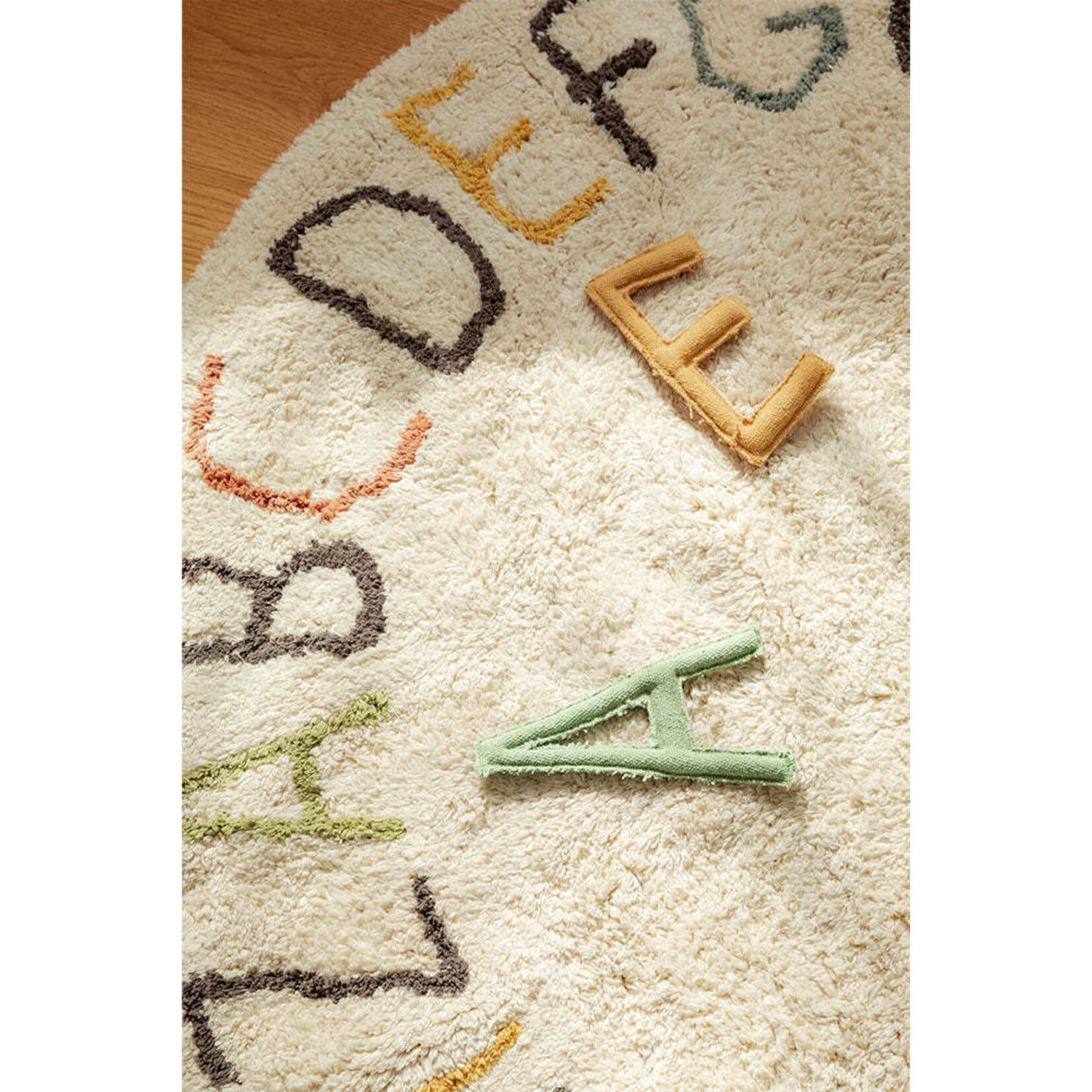 Lorena Canals Lorena Canals -  Rug ABC color and letters Ø 120 cm