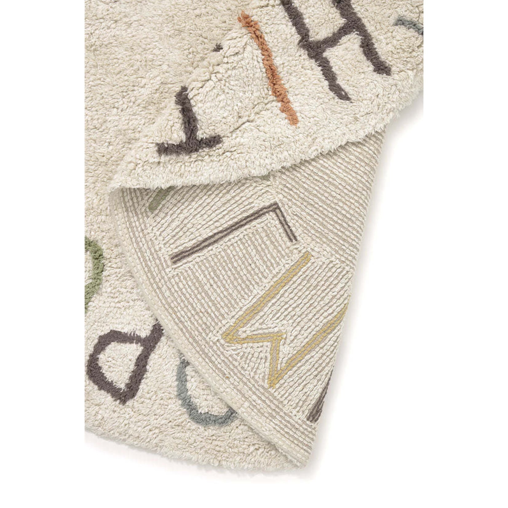 Lorena Canals Lorena Canals -  Rug ABC color and letters Ø 120 cm