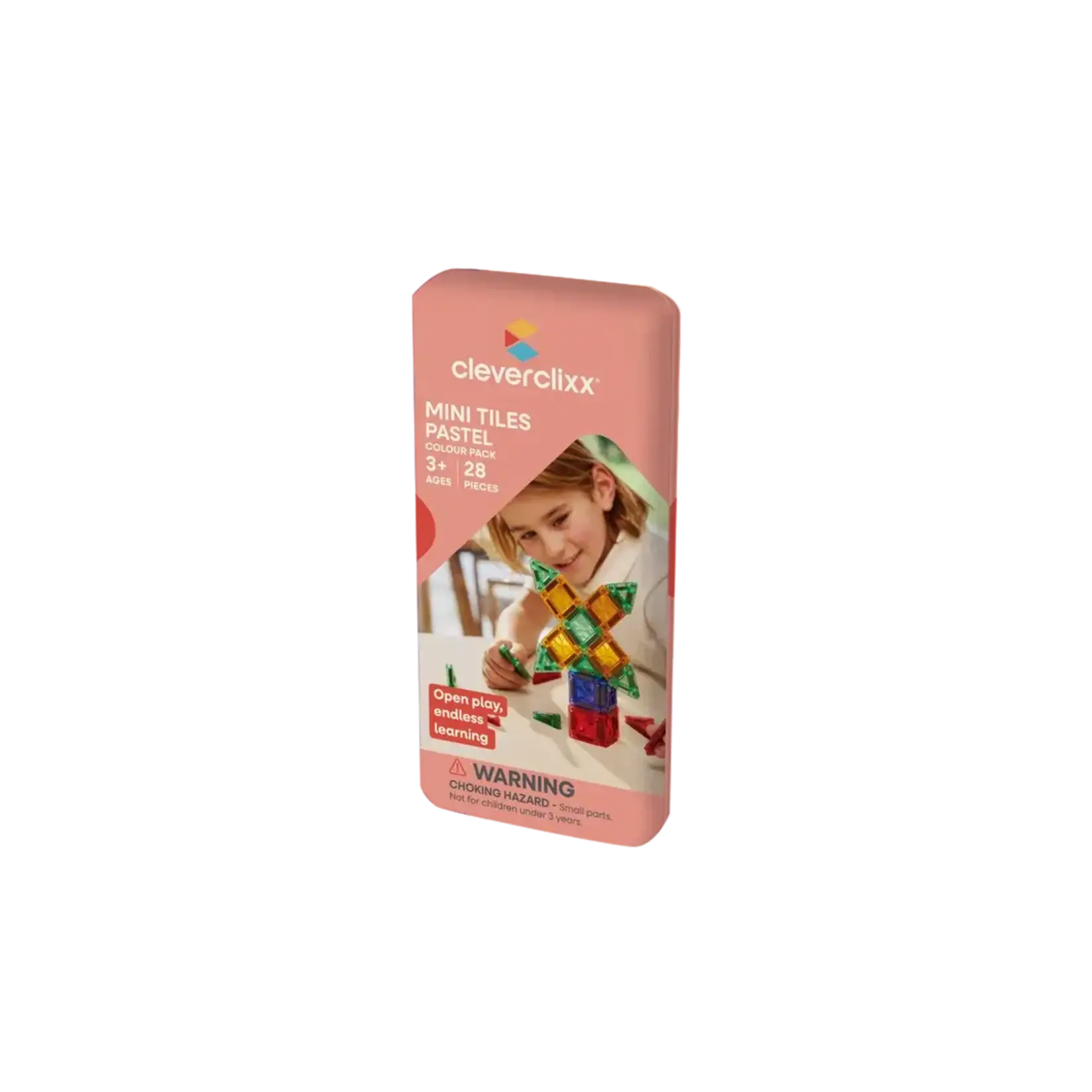 Cleverclixx - Mini Tiles Pack Pastel | 28 stuks - magnetisch speelgoed