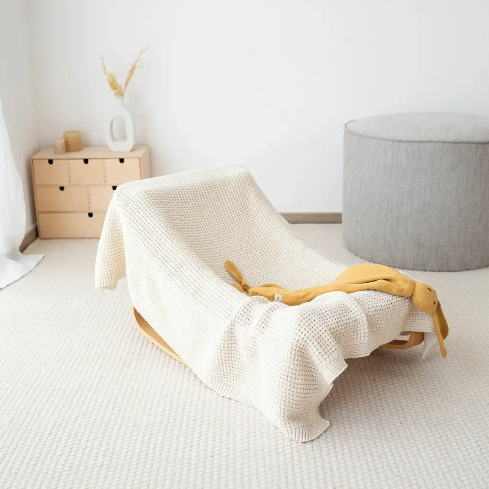 Bemini Bemini - Blanket 80*100 cm Knitted 20 ecru