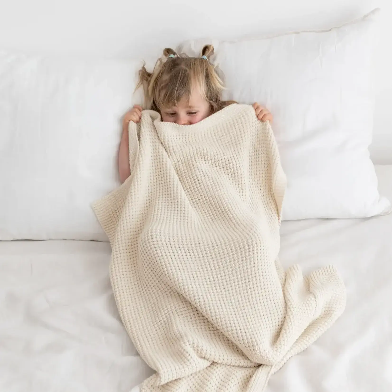Bemini Bemini - Blanket 80*100 cm Knitted 20 ecru