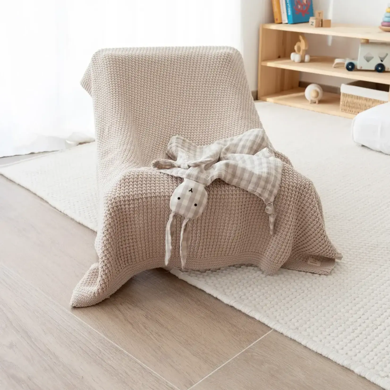 Bemini Bemini - Blanket 80*100 cm Knitted 83 sesame