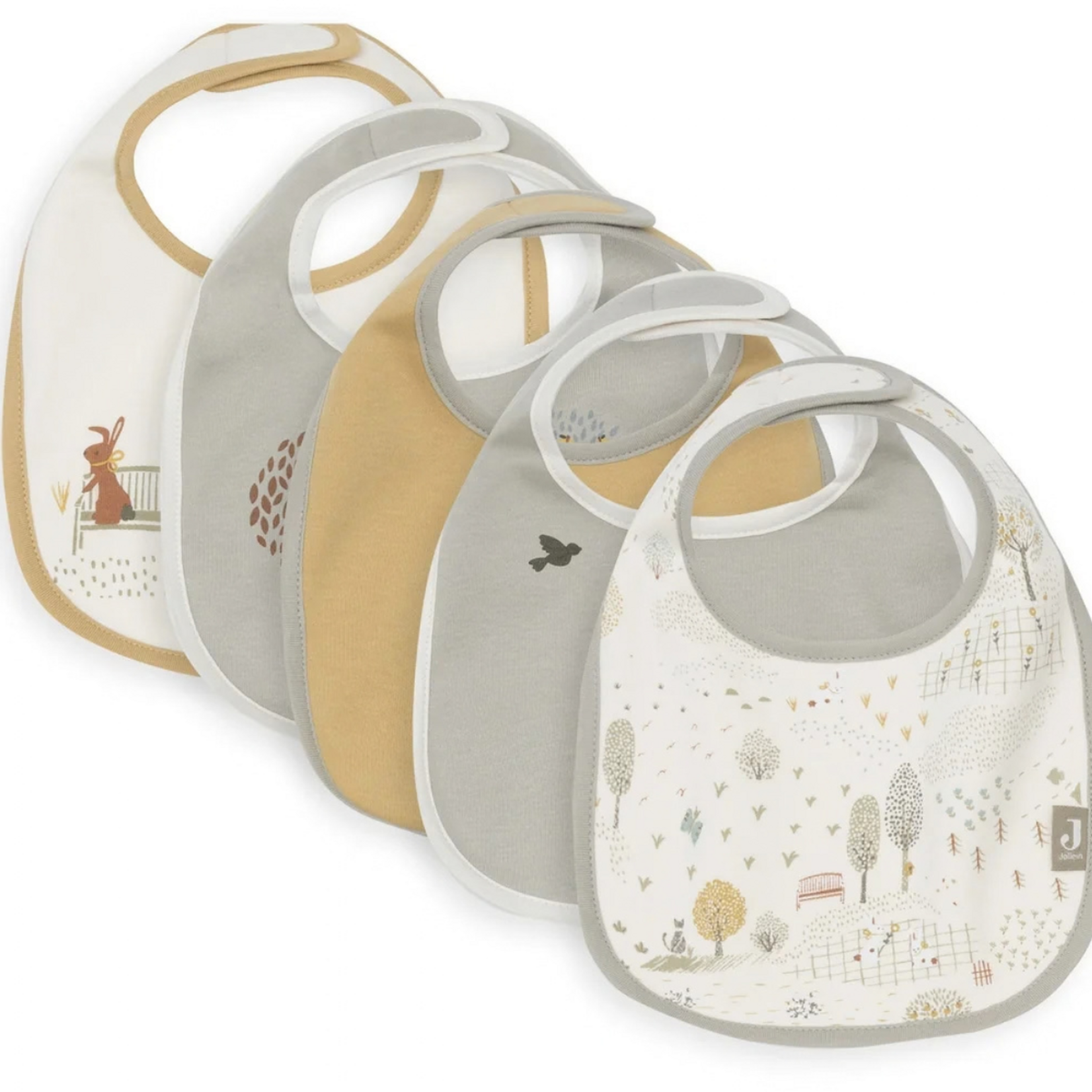 Jollein Jollein - Slab Jersey Waterproof - Tiny Park - 5 Stuks
