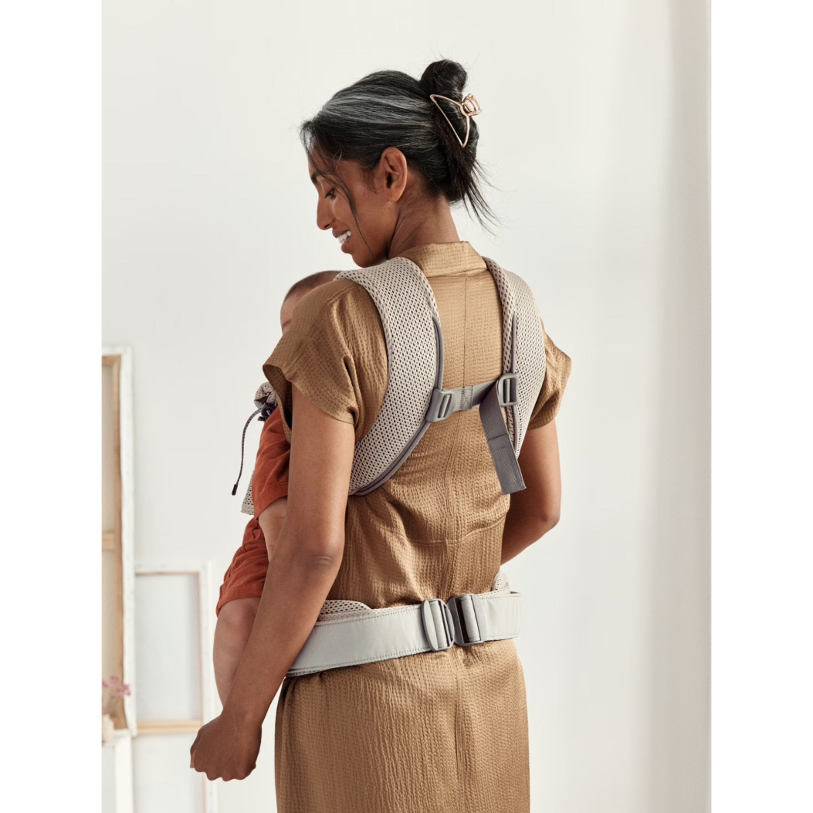 Babybjorn BabyBjorn - Draagzak One Air 3D Mesh Grijs beige
