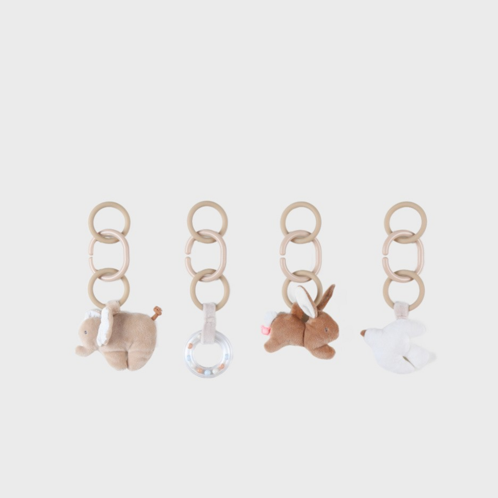 Noukies Noukies - Activiteitenset voor Speelboog / Babygym - Olifant, Konijn, Vogel