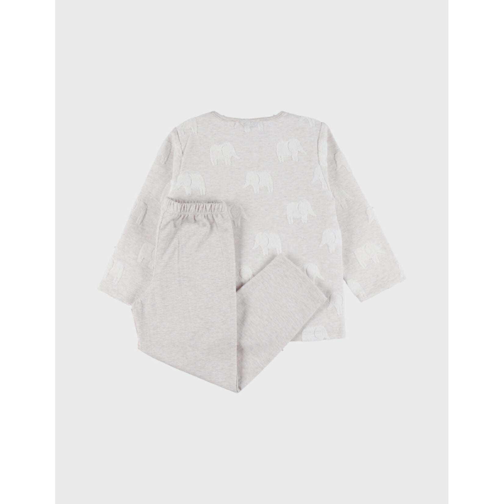 Noukies Noukies - Pyjama, Jacquard Katoen - Olifant Beige (100% katoen)