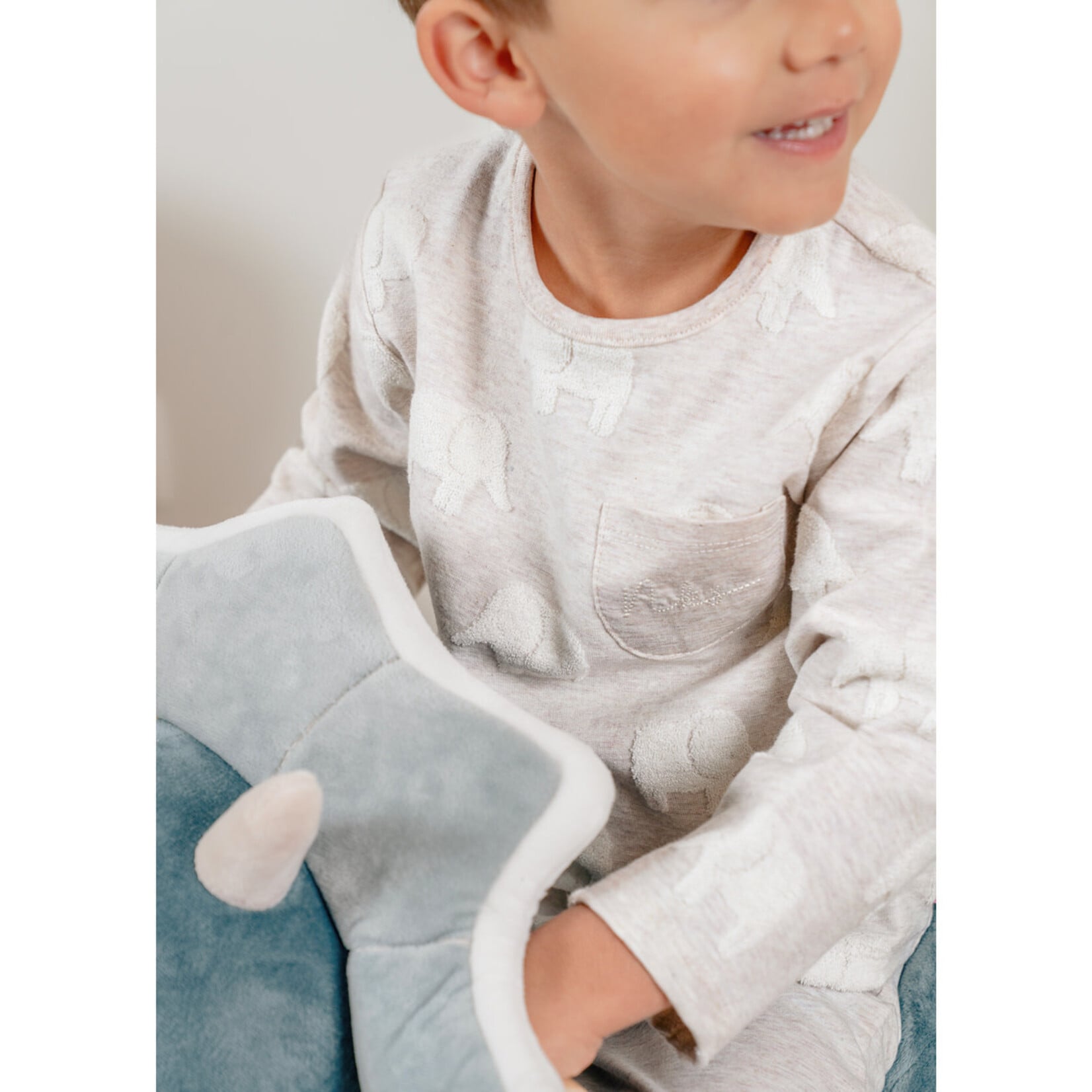 Noukies Noukies - Pyjama, Jacquard Katoen - Olifant Beige (100% katoen)