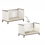 Jaxx Jaxx - Sezane Baby-/Peuterbed 70 X 140 cm Clay/Walnoot