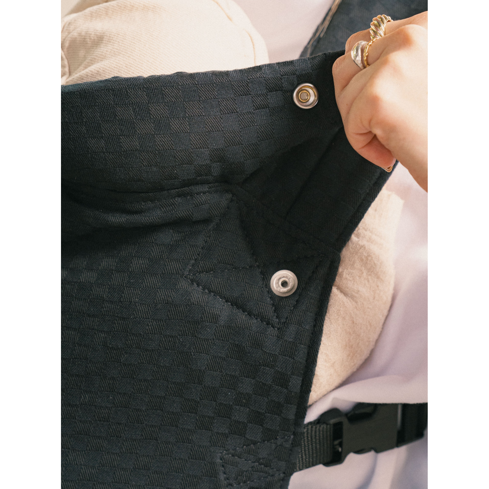 Monkose Baby Carriers Monkose - Draagzak HEIWA - checkered noir