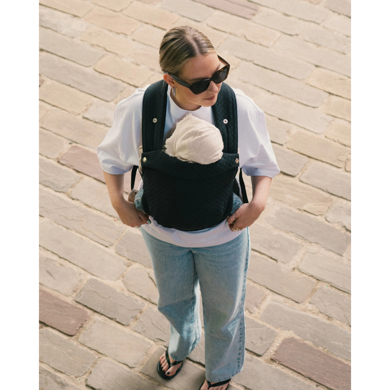 Monkose Baby Carriers Monkose - Draagzak HEIWA - checkered noir