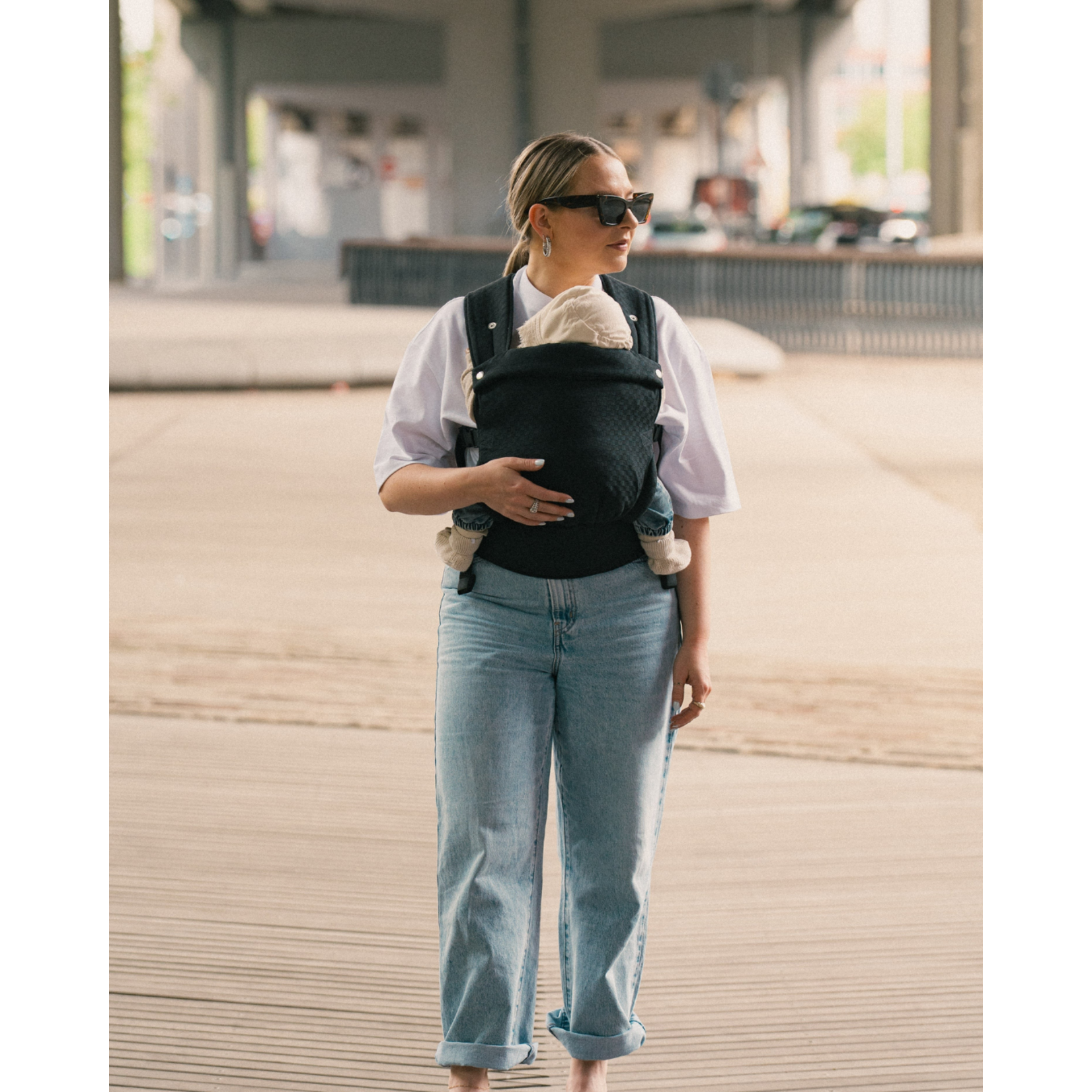Monkose Baby Carriers Monkose - Draagzak HEIWA - checkered noir