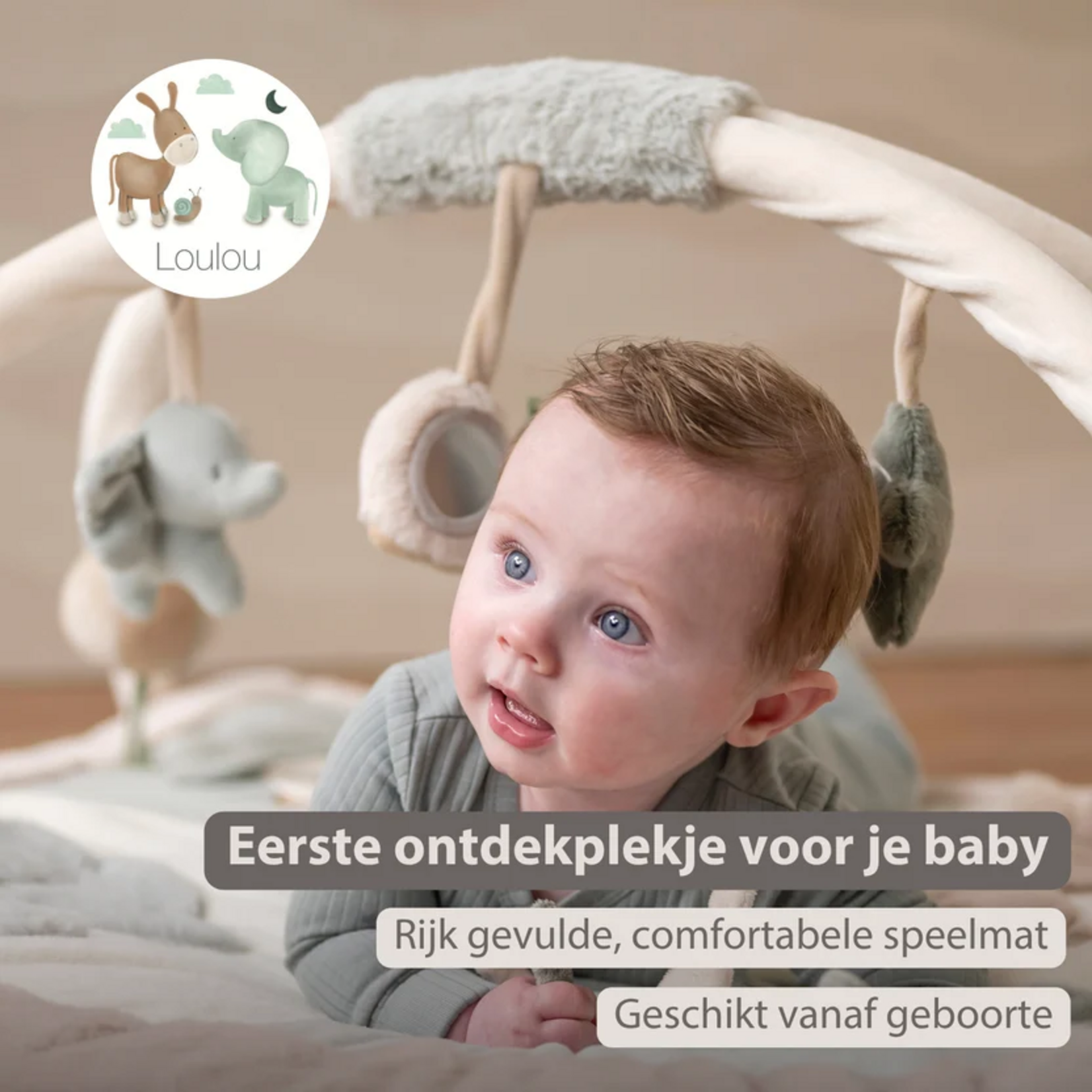 Nattou Nattou - LouLou - Speeltapijt met Ronde Bogen 80x80 cm