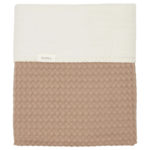 Koeka Koeka - Ledikantdeken cotton fleece wafel Amsterdam caffe (TOG 1,3) 100x150