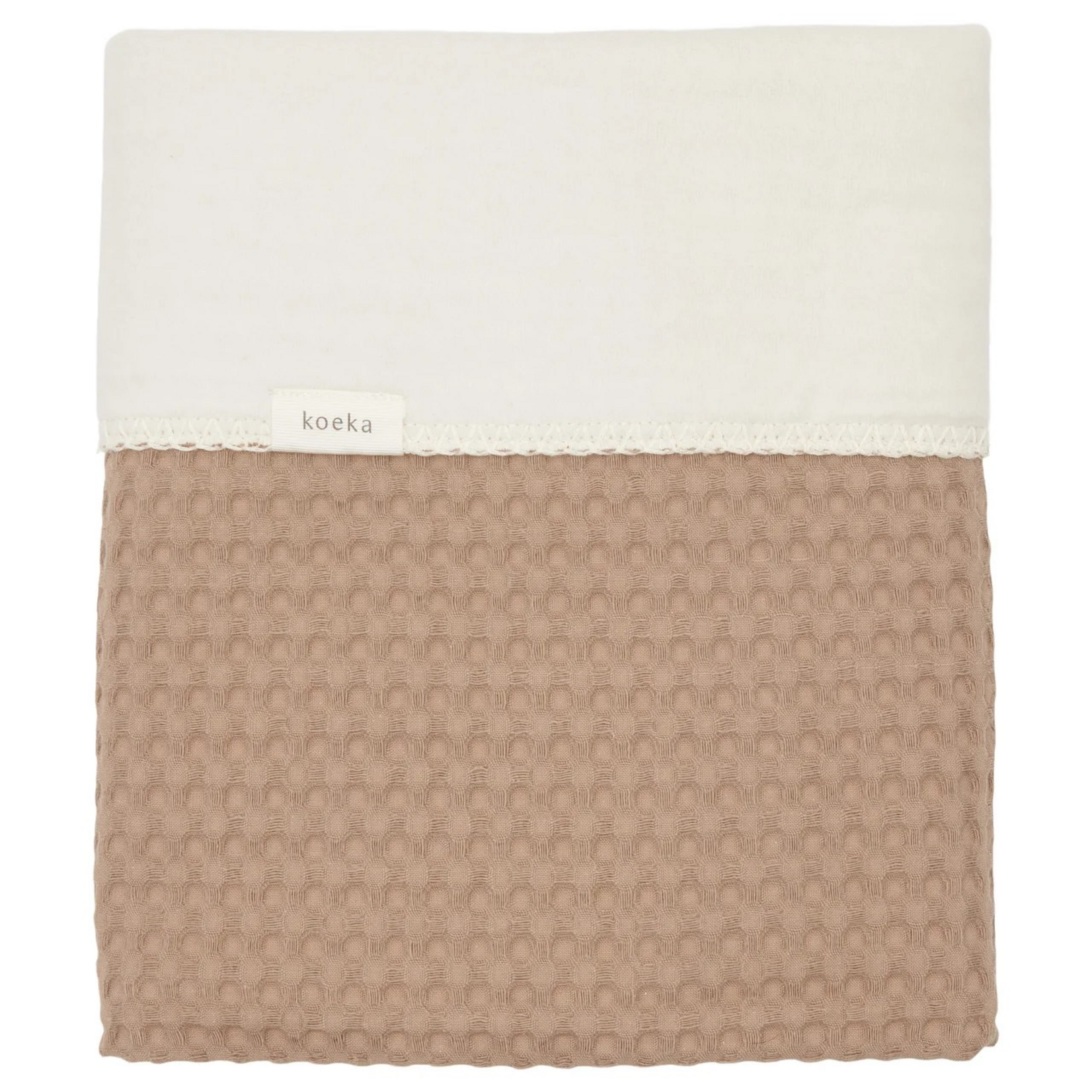 Koeka Koeka - Ledikantdeken cotton fleece wafel Amsterdam caffe (TOG 1,3) 100x150