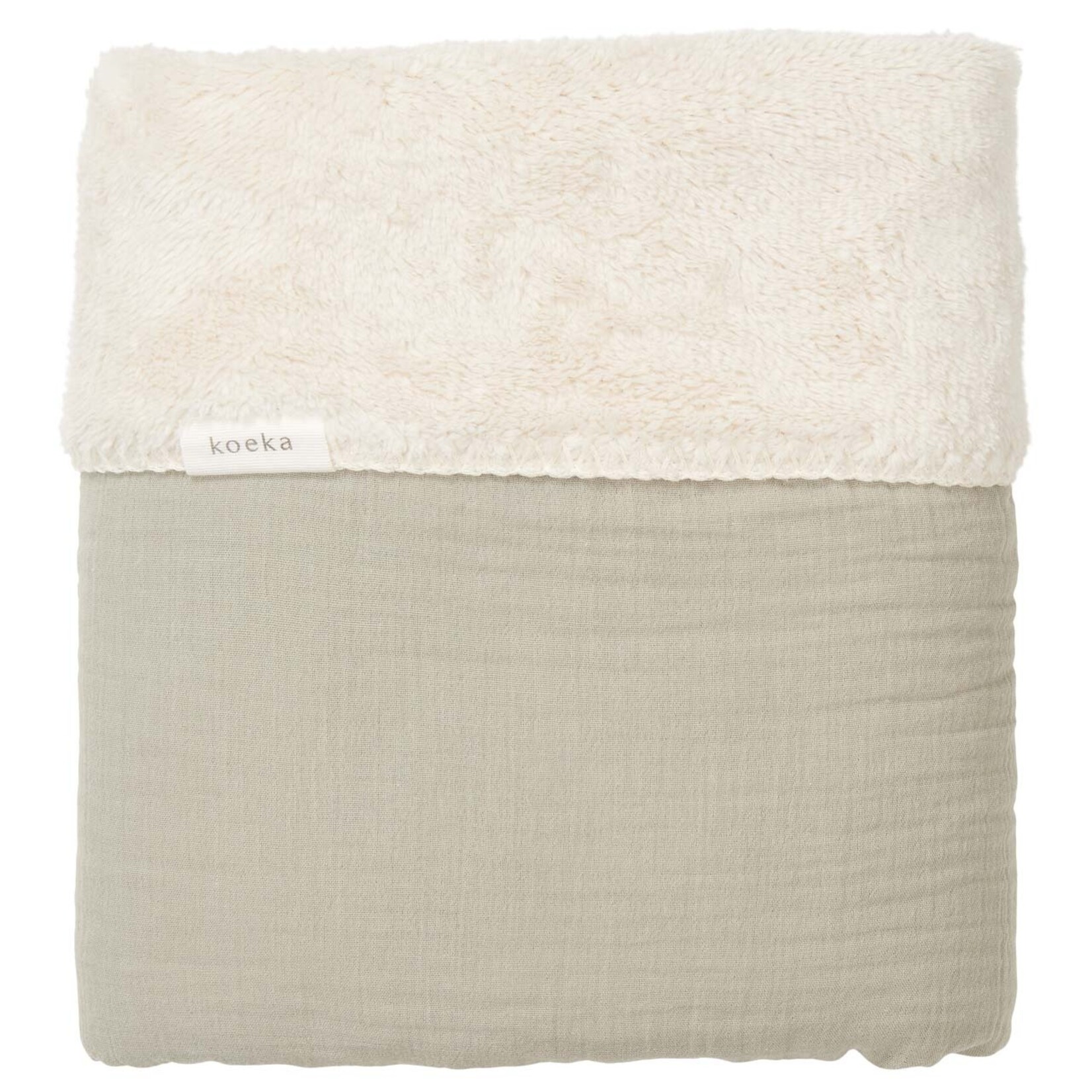 Koeka Koeka - Wiegdeken teddy Faro sage 75x100 TOG 2.9