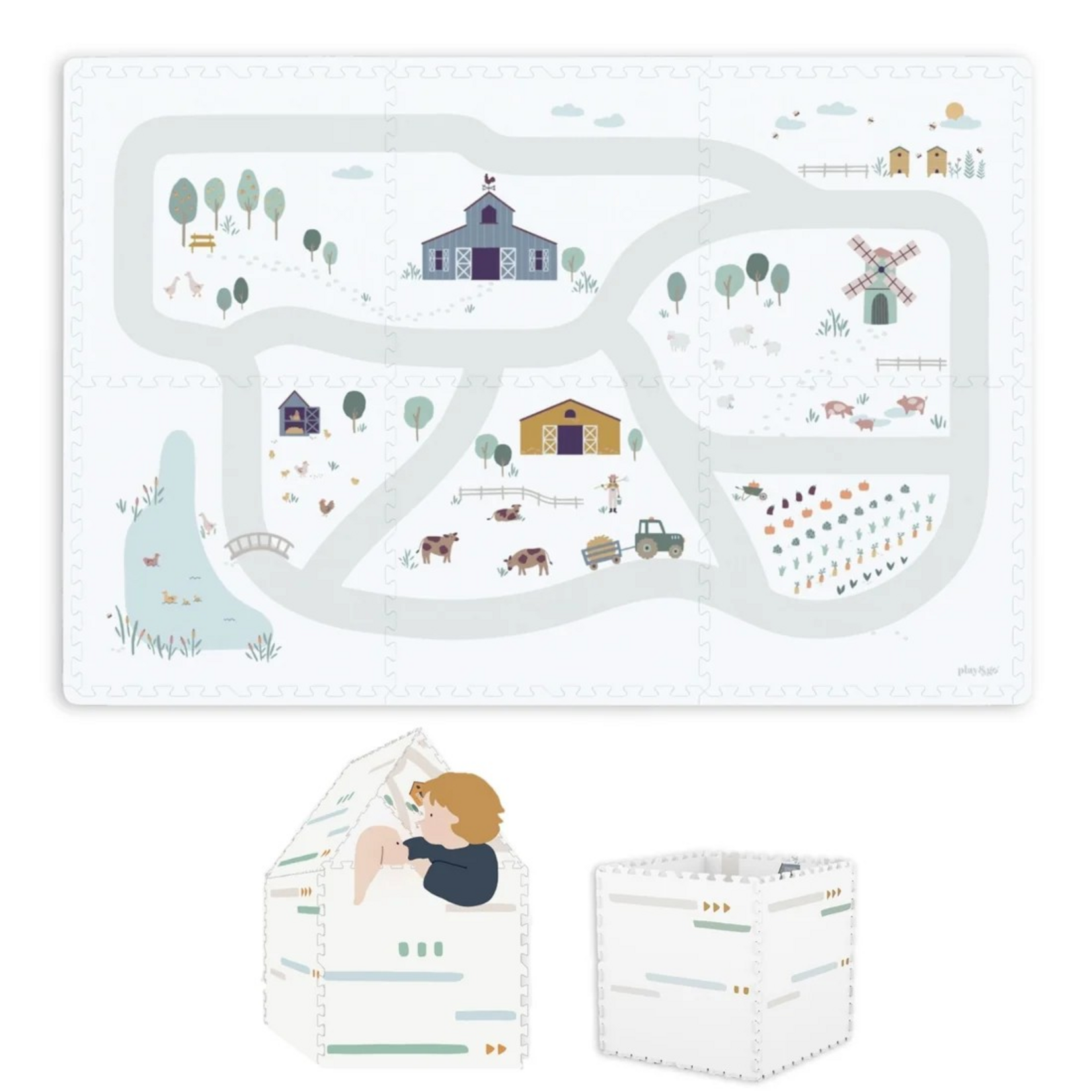 Play & Go Play & Go - tiloo - EEVAA - Farm (120 x 180 cm - 6 tiles)